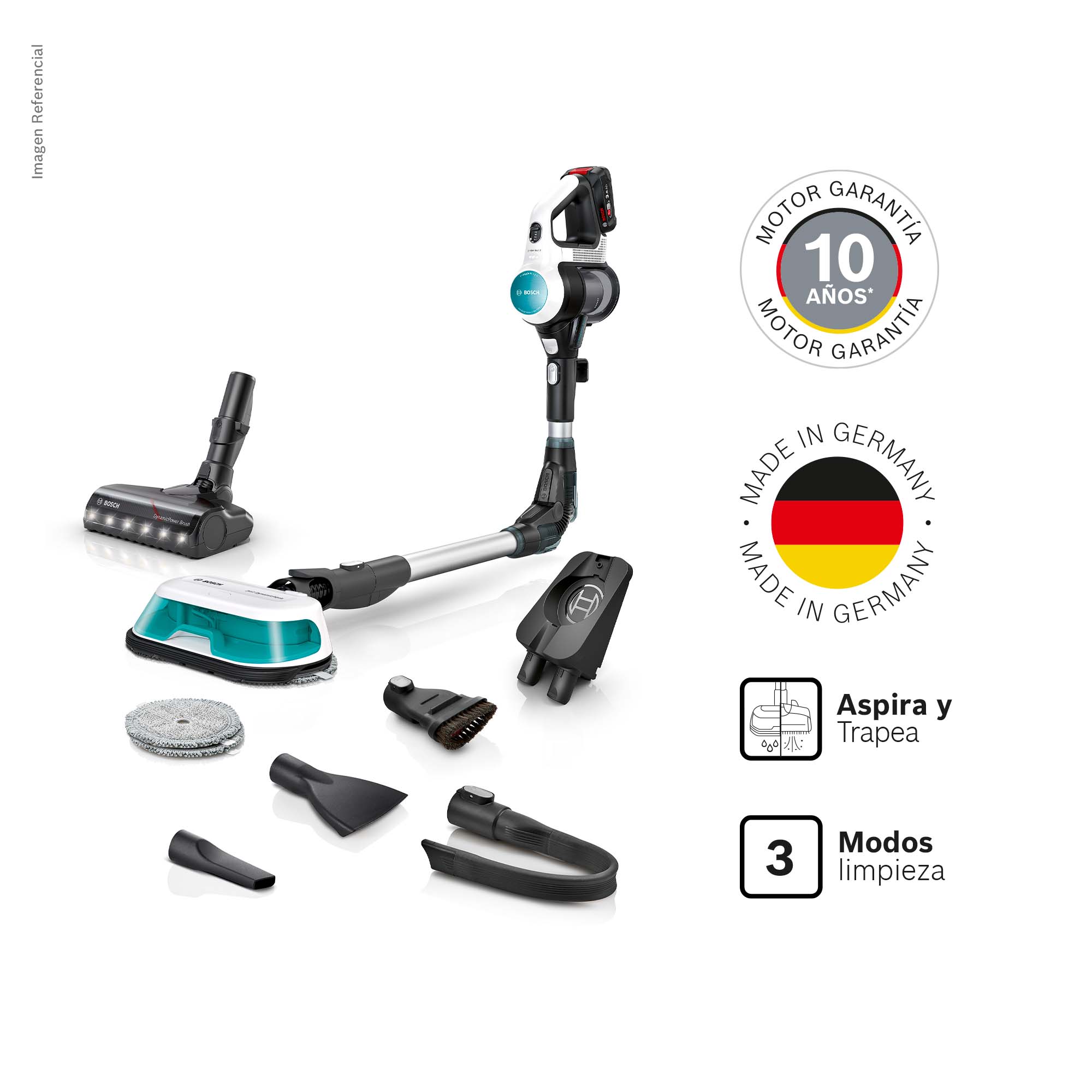 ASPIRADORA SIN CABLE PROHYGIENIC AQUA BOSCH BCS71HYG4 - 1