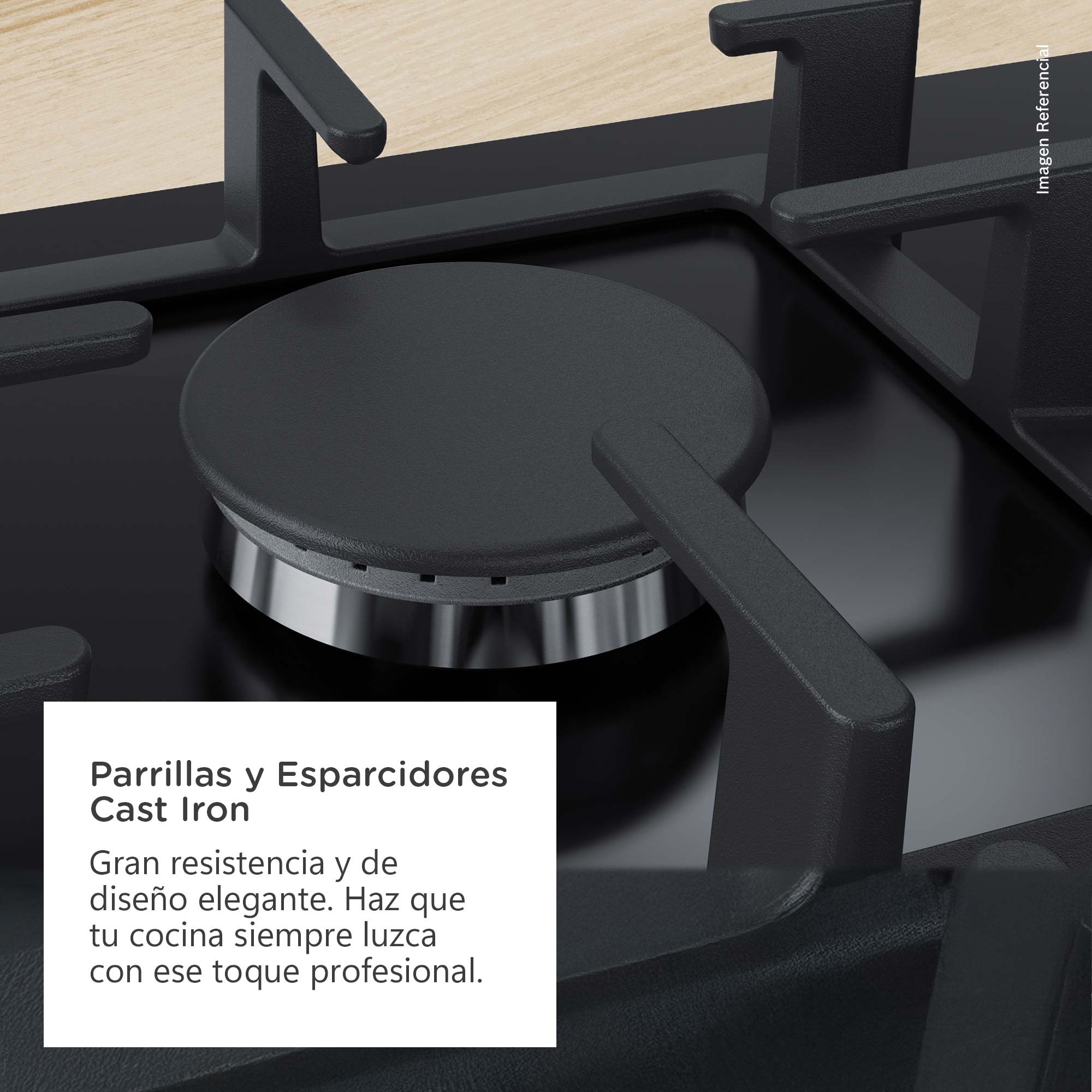 ENCIMERA EMPOTRABLE A GAS BOSCH 5 QUEMADORES PPQ7A6I40 - 6