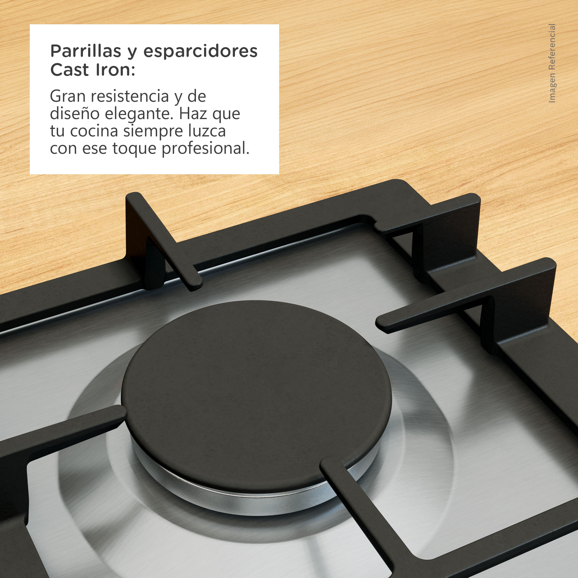ENCIMERA EMPOTRABLE A GAS BOSCH 5 QUEMADORES PCS7A5I90 - 5