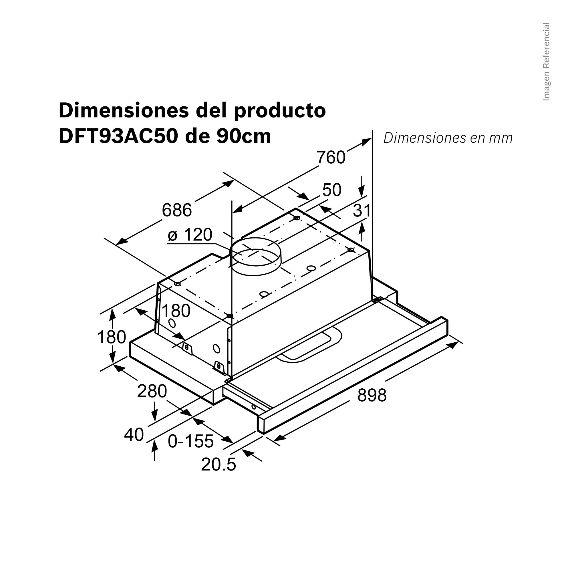 CAMPANA TELESCOPICA 90 CM BOSCH DFT93AC50 - 8