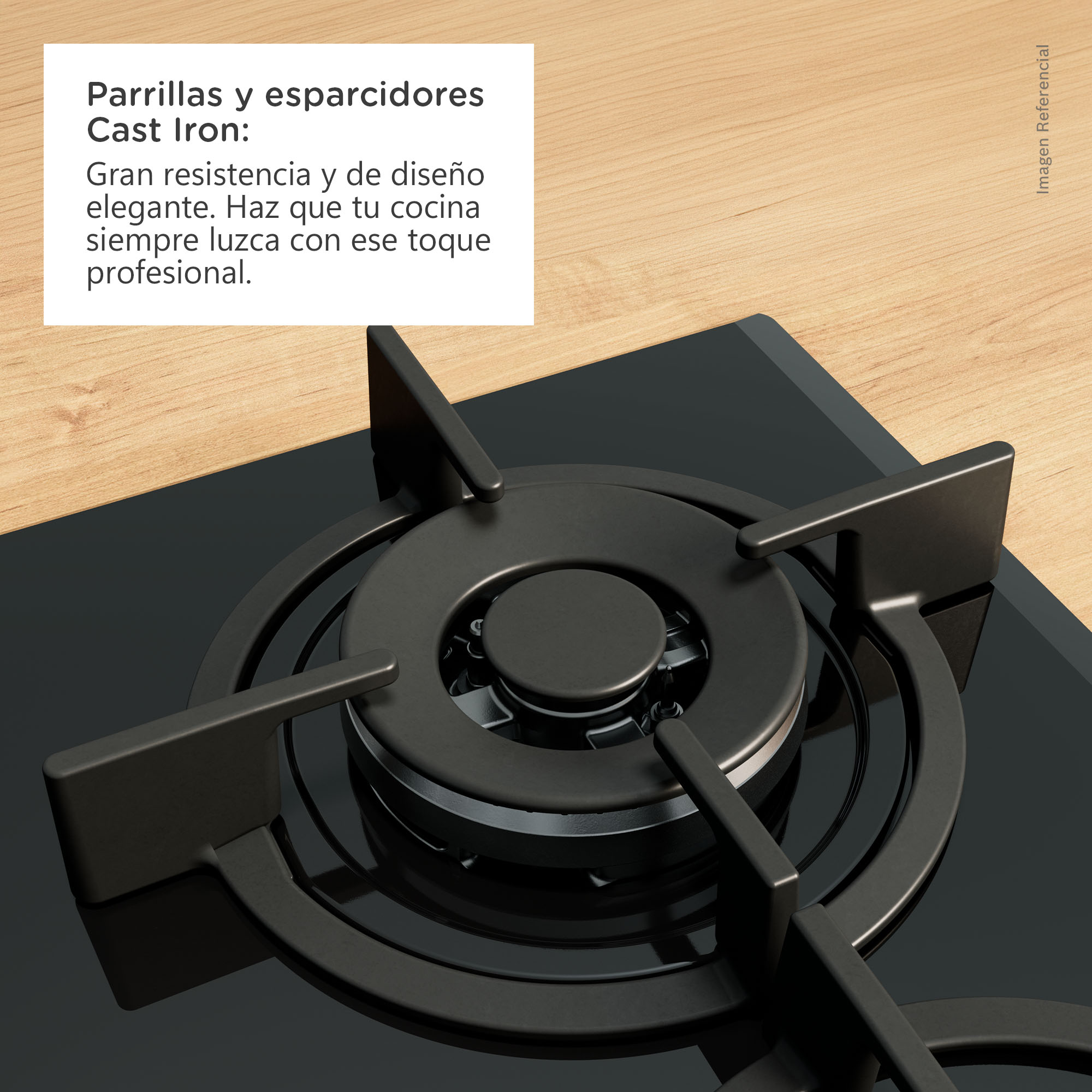 ENCIMERA EMPOTRABLE A GAS BOSCH 4 QUEMADORES PPH6A6I10 - 5
