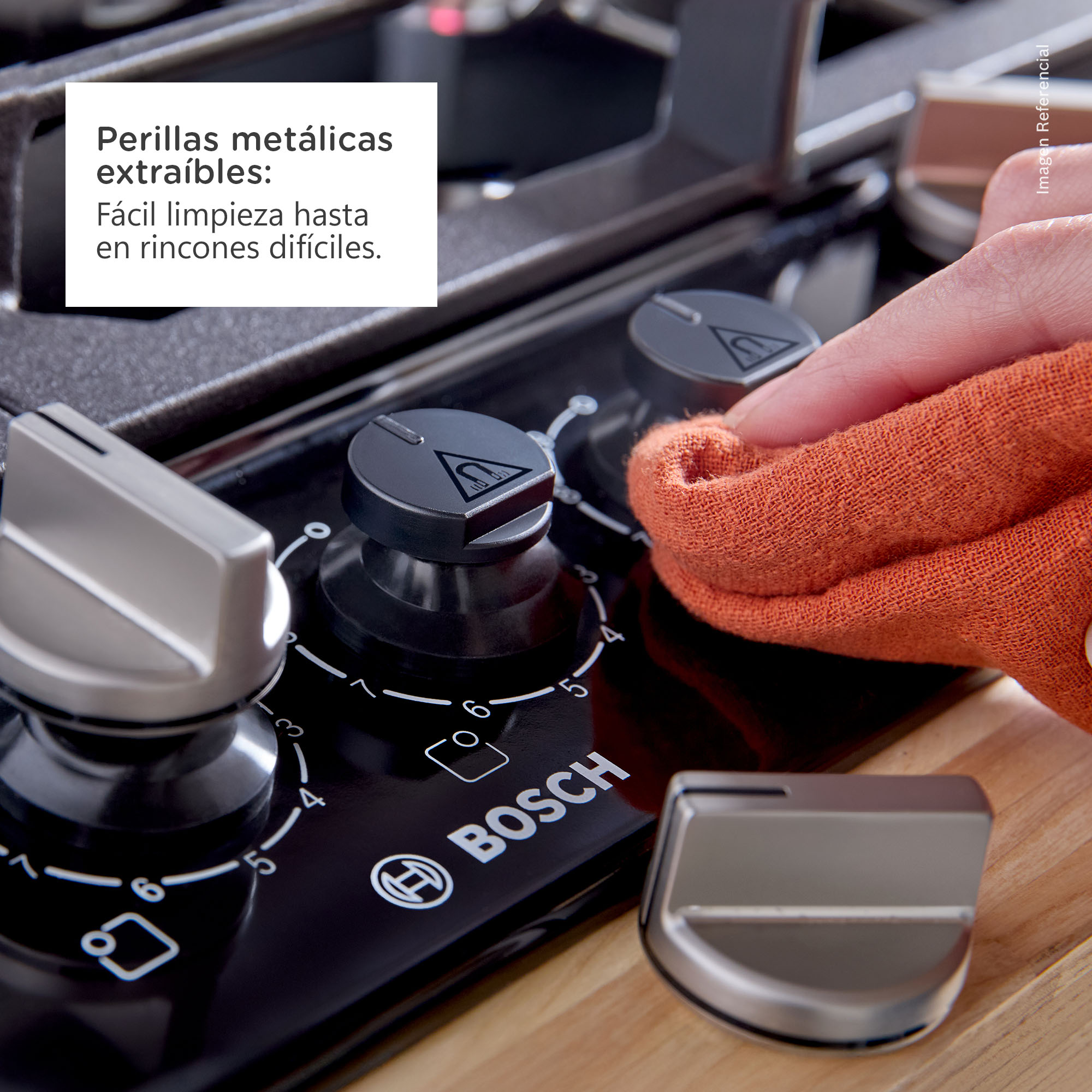 ENCIMERA EMPOTRABLE A GAS BOSCH 4 QUEMADORES PPH6A6I10 - 7
