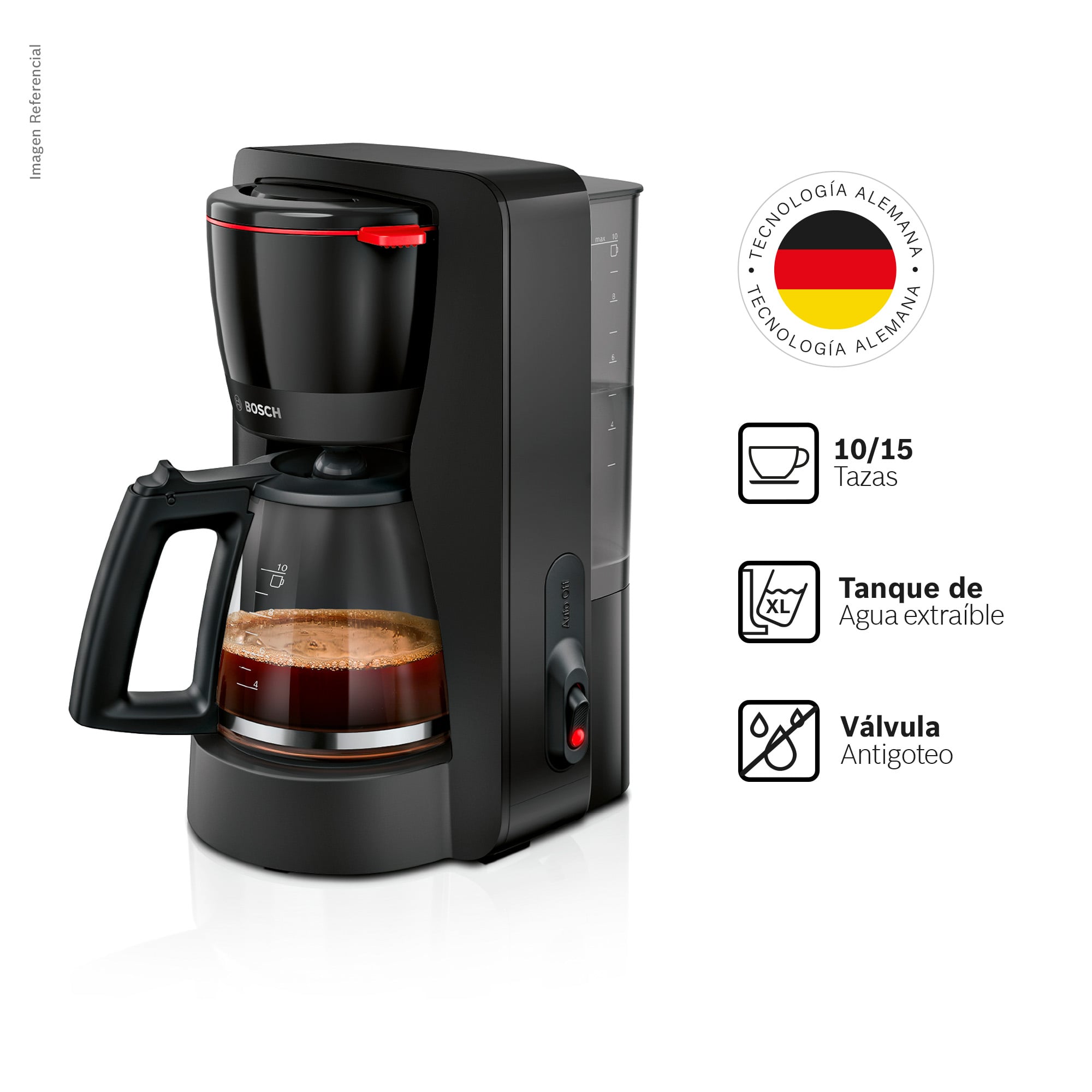 CAFETERA DE GOTEO BOSCH MYMOMENT 10/15 TAZAS NEGRA - TKA2M113 - 1