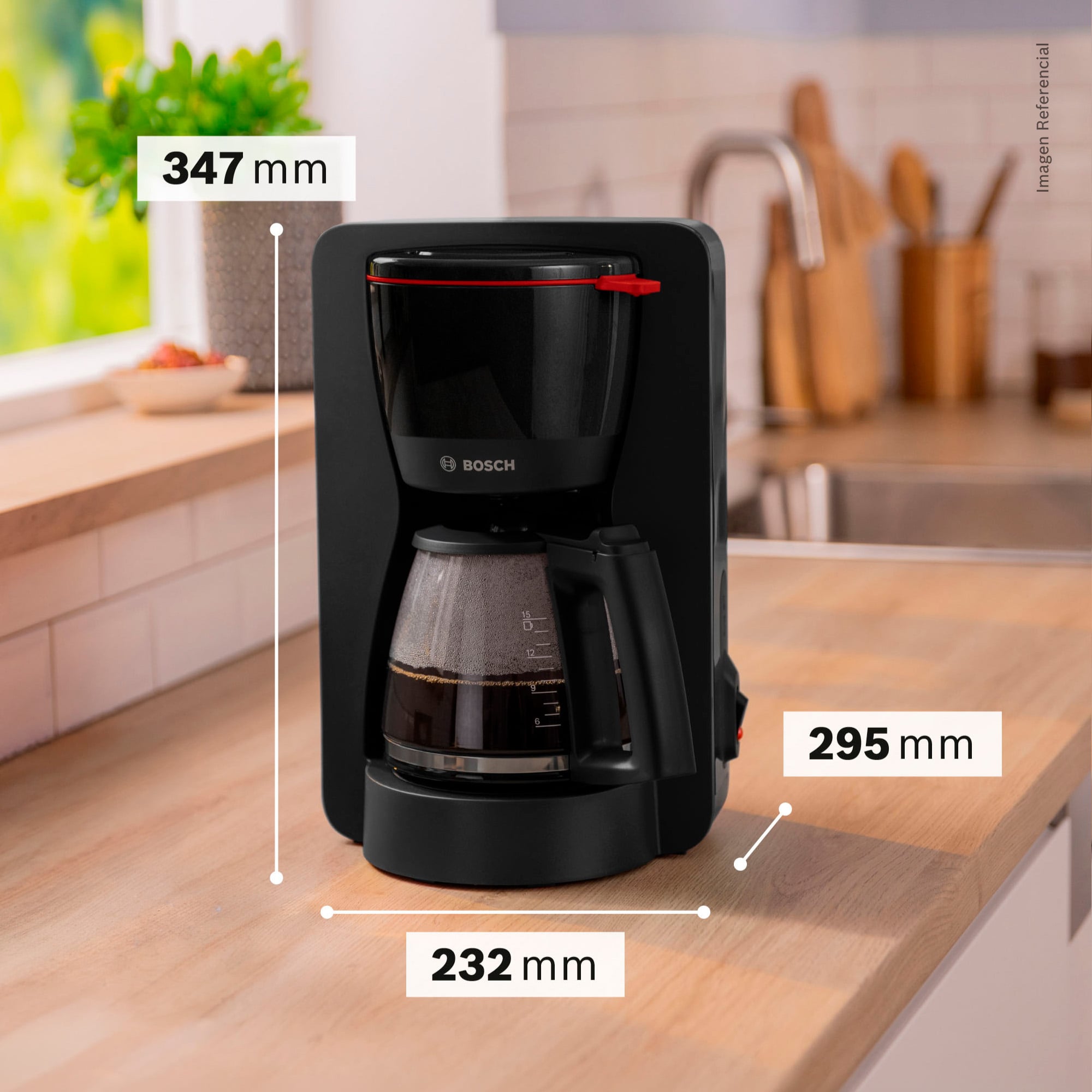 CAFETERA DE GOTEO BOSCH MYMOMENT 10/15 TAZAS NEGRA - TKA2M113 - 2