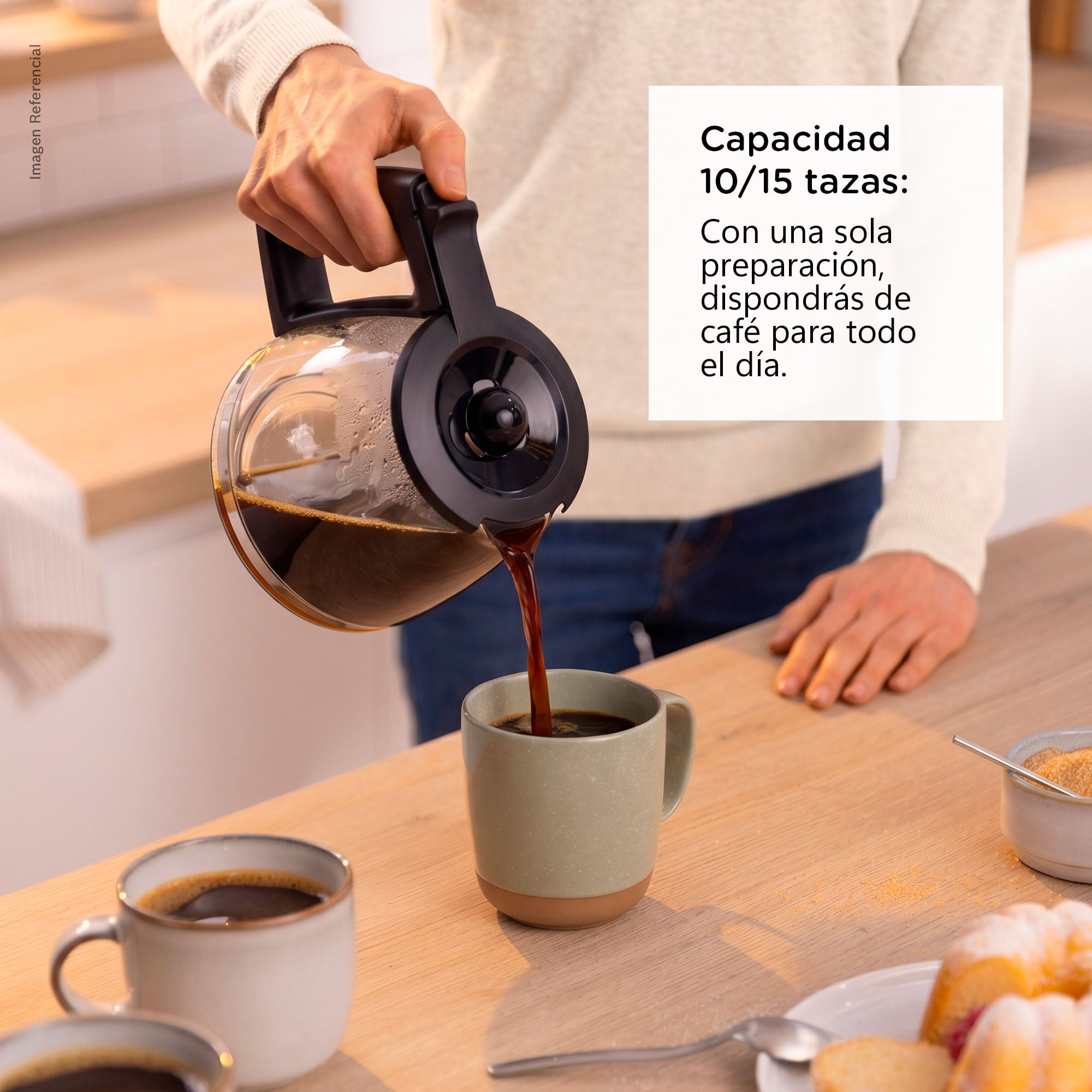 CAFETERA DE GOTEO BOSCH MYMOMENT 10/15 TAZAS NEGRA - TKA2M113 - 3