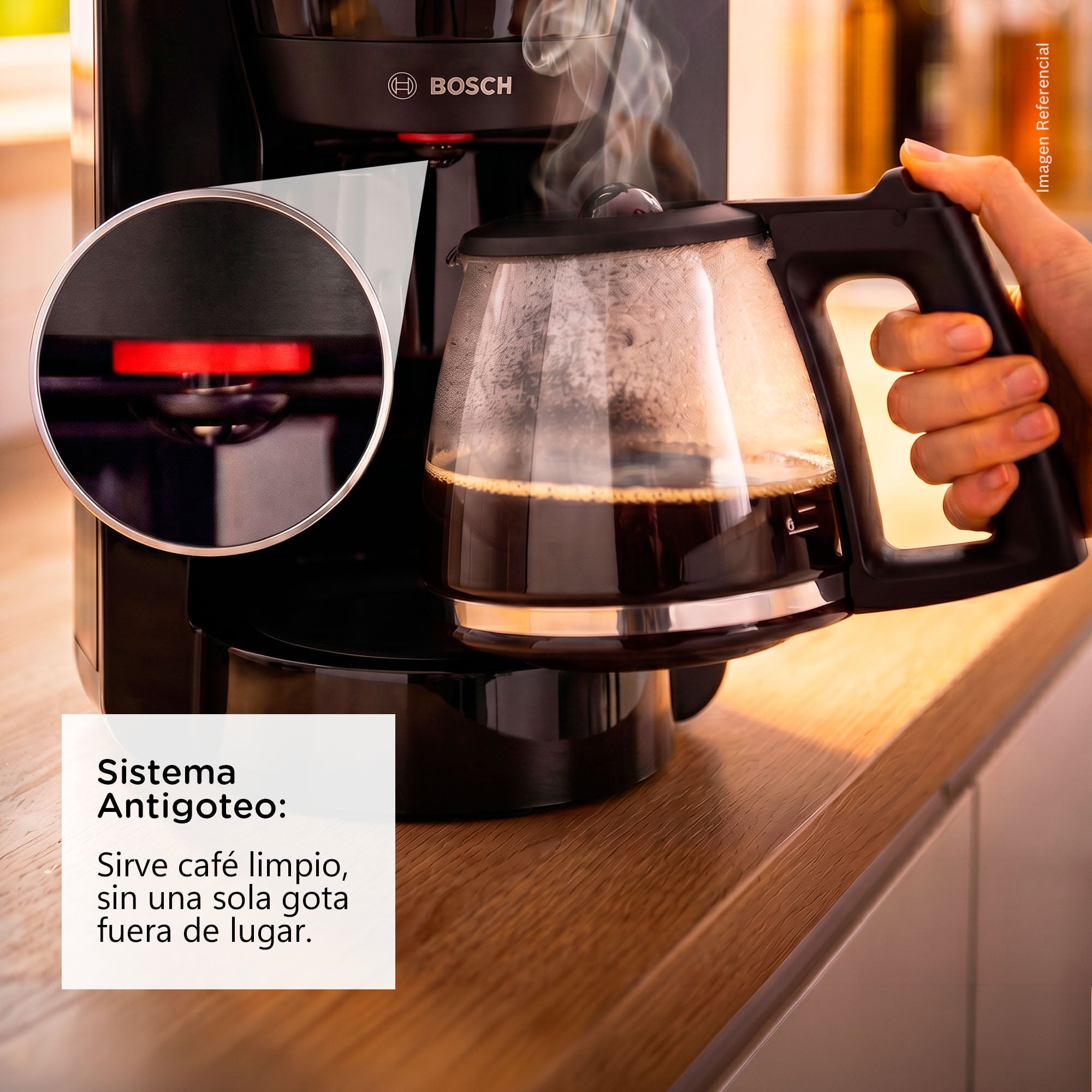 CAFETERA DE GOTEO BOSCH MYMOMENT 10/15 TAZAS NEGRA - TKA2M113 - 4