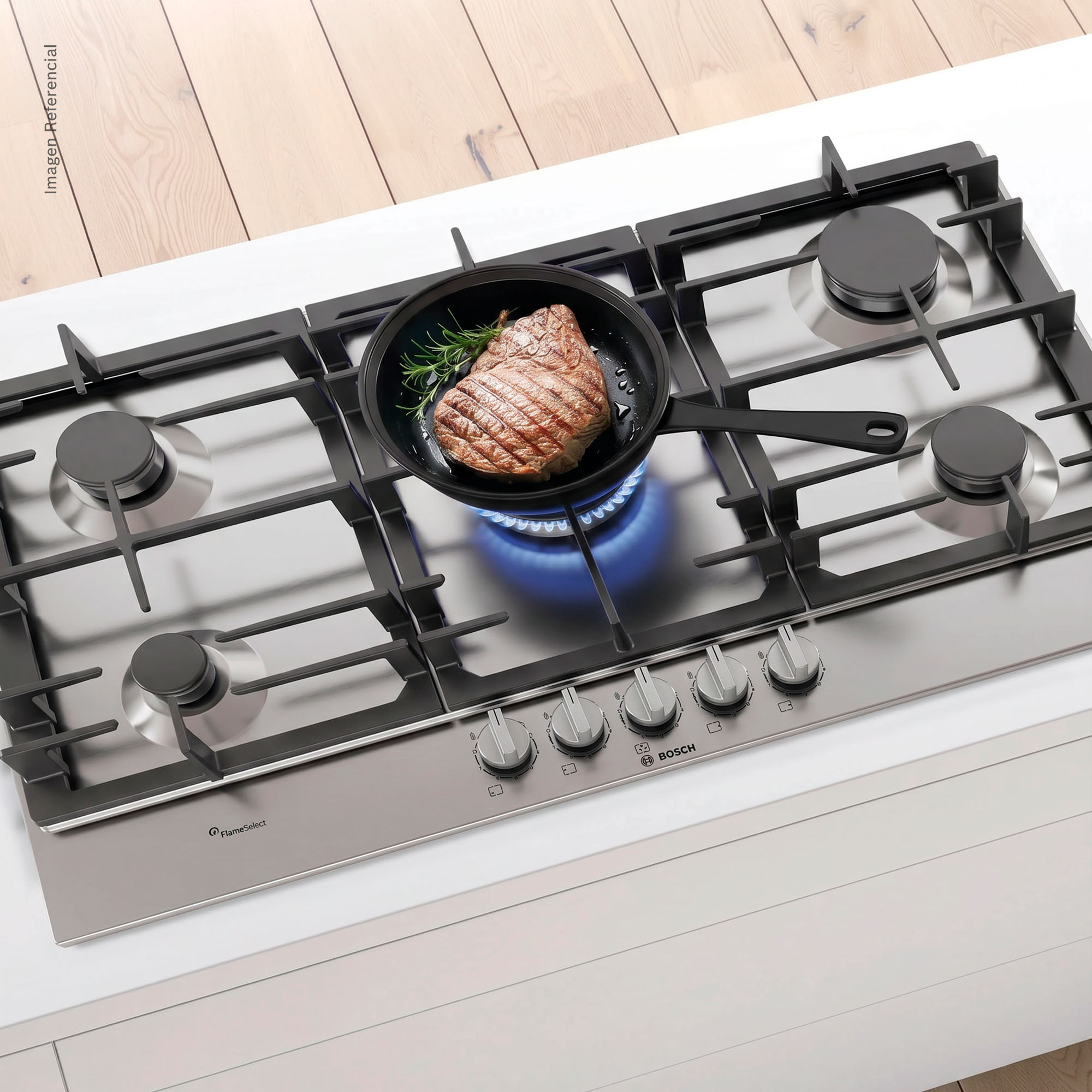 ENCIMERA A GAS BOSCH 90CM INOX SERIE 6 - PCR9A5I90 - 2