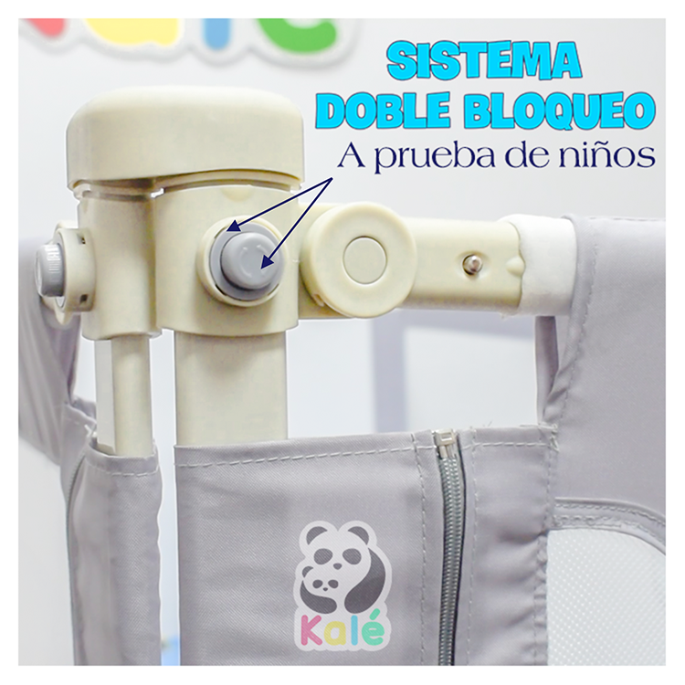 PACK 3 BARANDAS DE SEGURIDAD KING PARA CAMA DE BEBES Y NIÑOS - 4