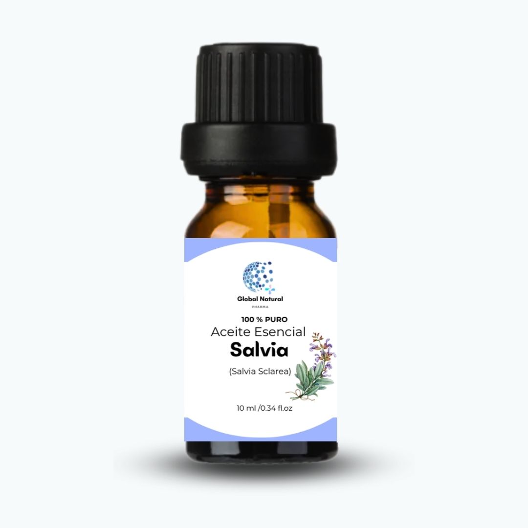 ACEITE ESENCIAL DE SALVIA NATURAL PARA AROMATERAPIA Y  DIFUSOR FCO 10ML  – GLOBAL - 1