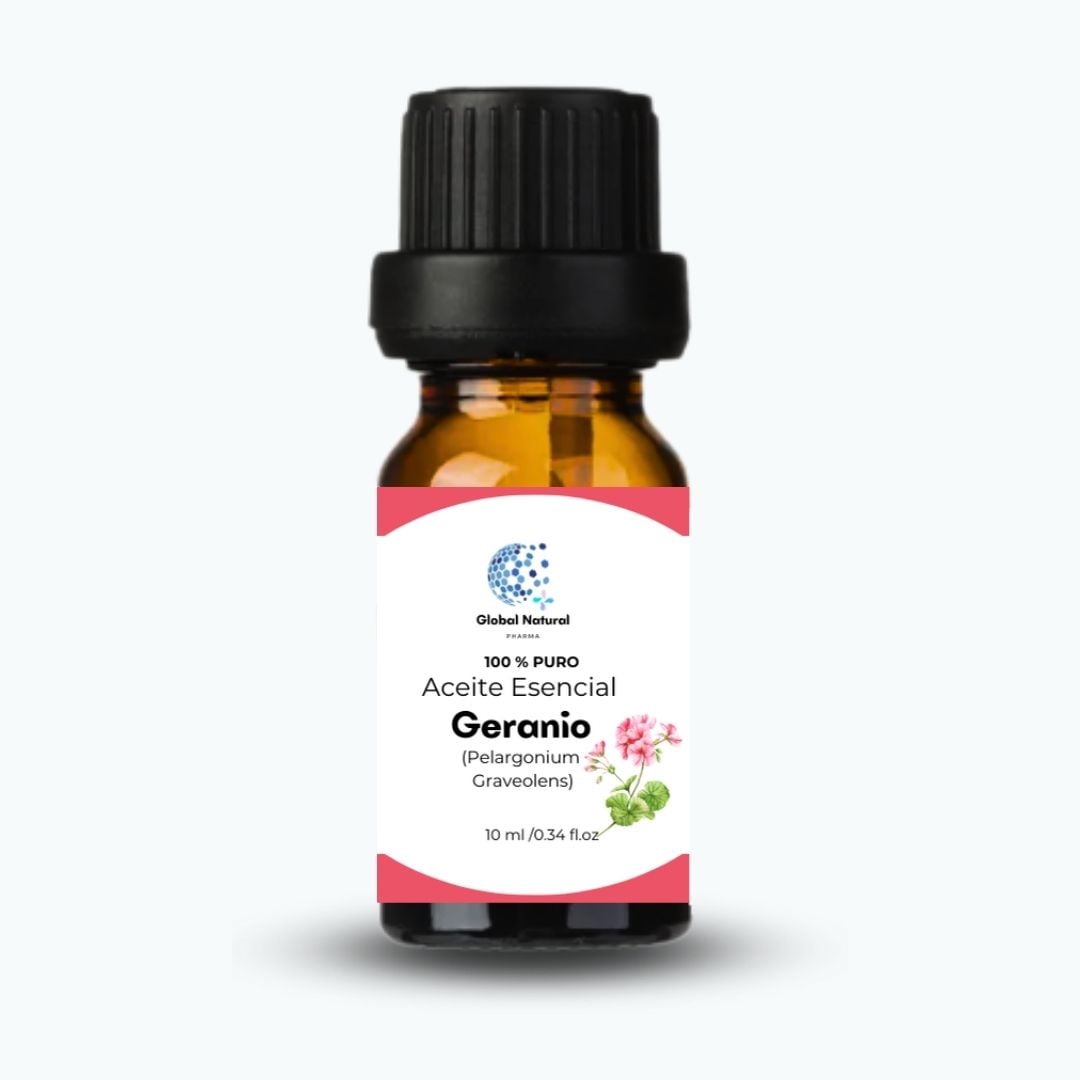 ACEITE ESENCIAL DE GERANIO NATURAL PARA AROMATERAPIA Y  DIFUSOR FCO 10ML  – GLOBAL - 1