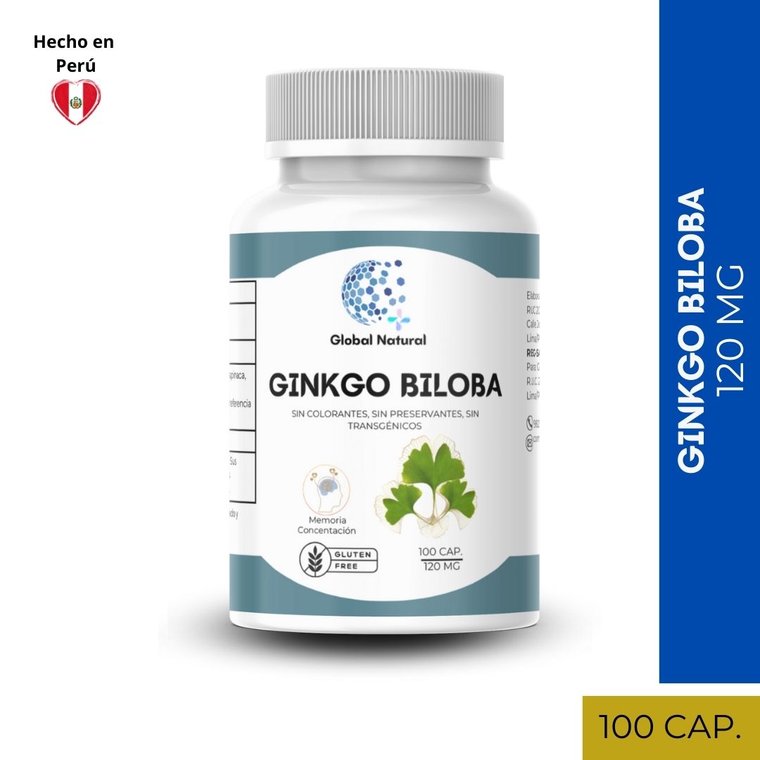 GINKGO BILOBA EN CAPSULAS 100 UNIDADES DE 120 MG - GLOBAL NATURAL - 2
