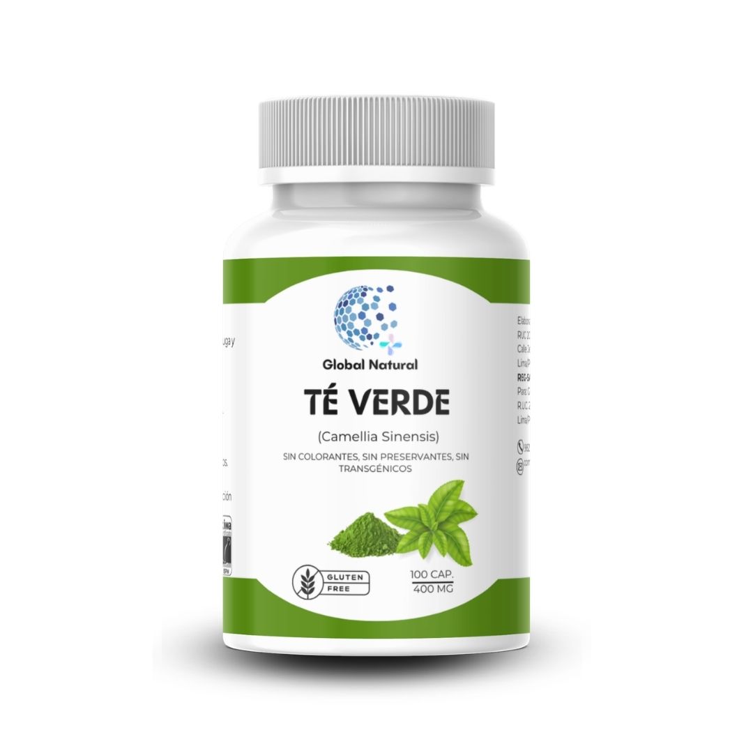 TE VERDE EN CAPSULAS 100 UNIDADES DE 400MG - GLOBAL NATURAL - 2