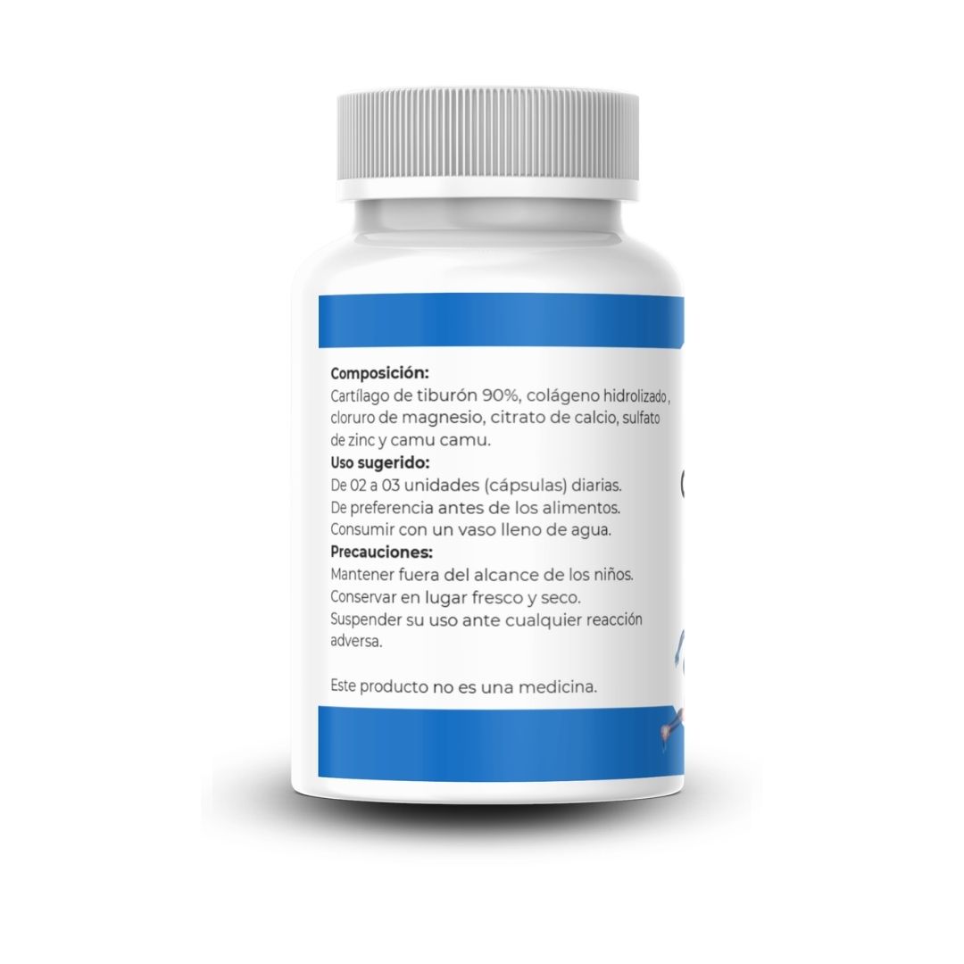 CARTILAGO DE TIBURON EN CAPSULAS 100 UNIDADES DE 500MG - GLOBAL NATURAL - 3