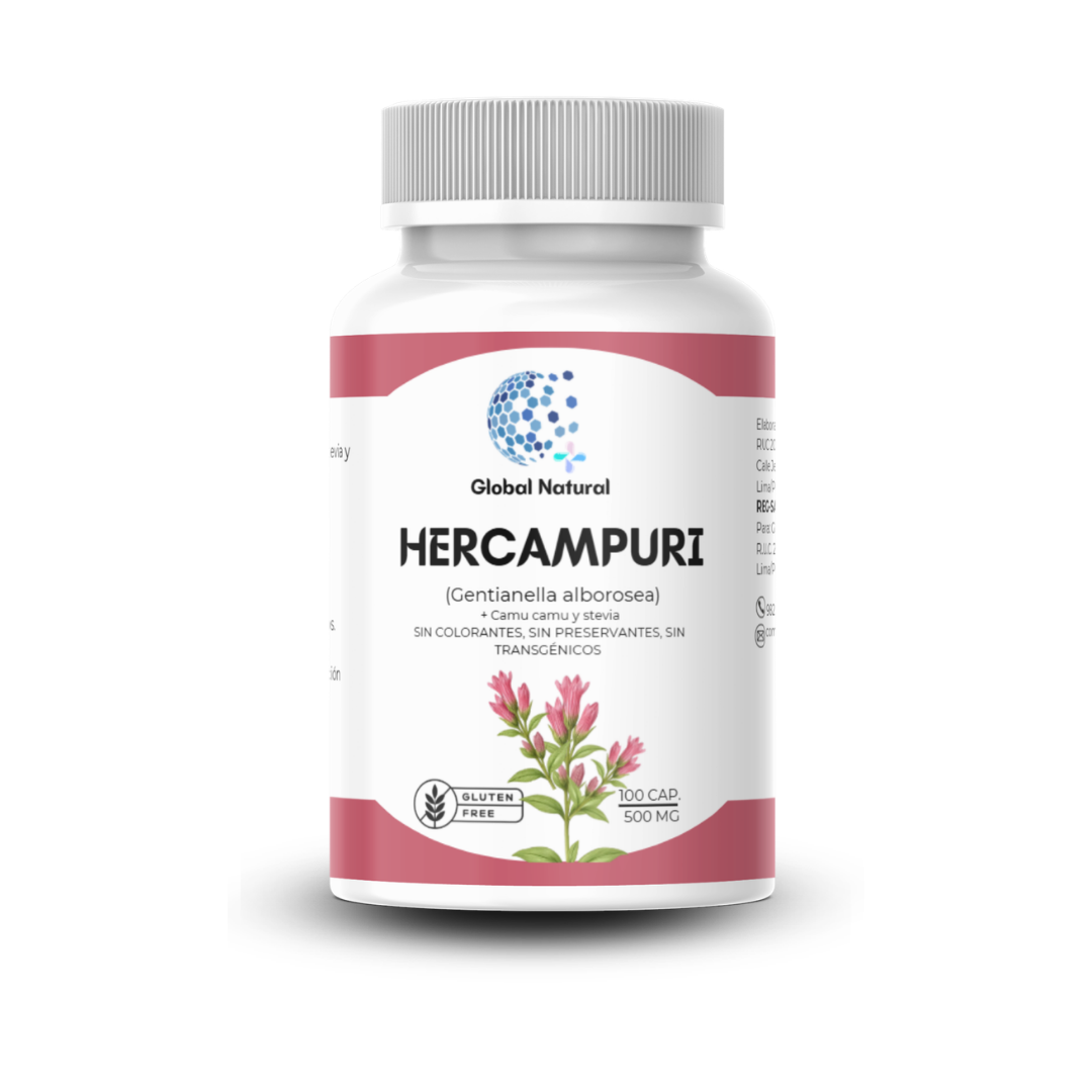 HERCAMPURI EN CAPSULAS 100 UNIDADES DE 500MG - GLOBAL NATURAL - 2