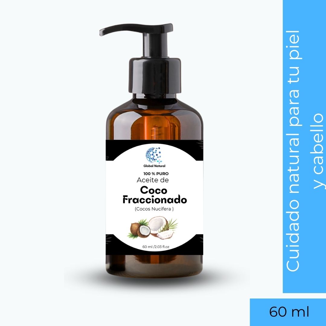 ACEITE DE COCO FRACCIONADO (VEHICULAR/ PORTADOR) FCO 60ML GLOBAL NATURAL - 1