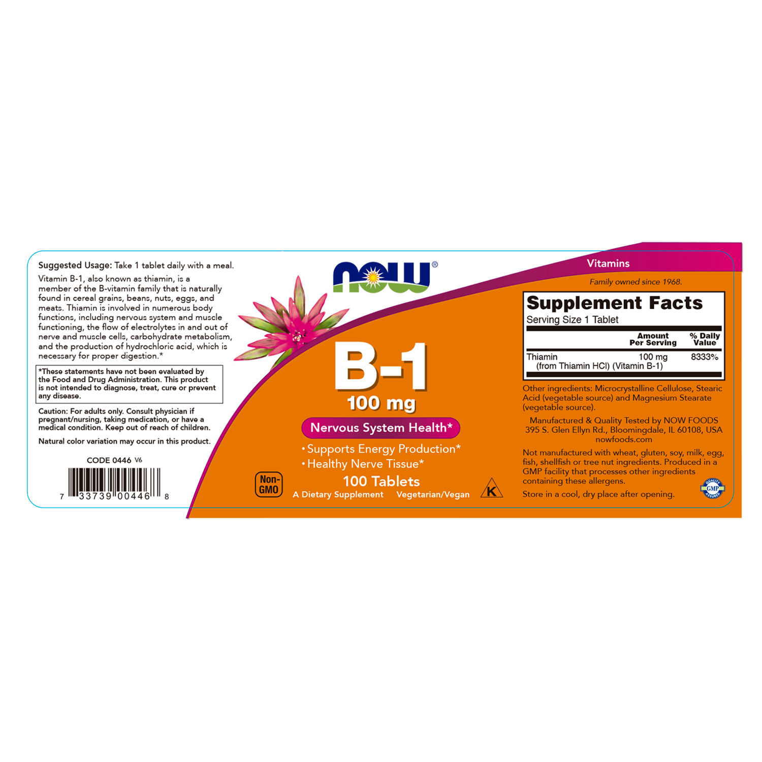 Vitamina B-1 100 MG - 100 Tabletas - 2