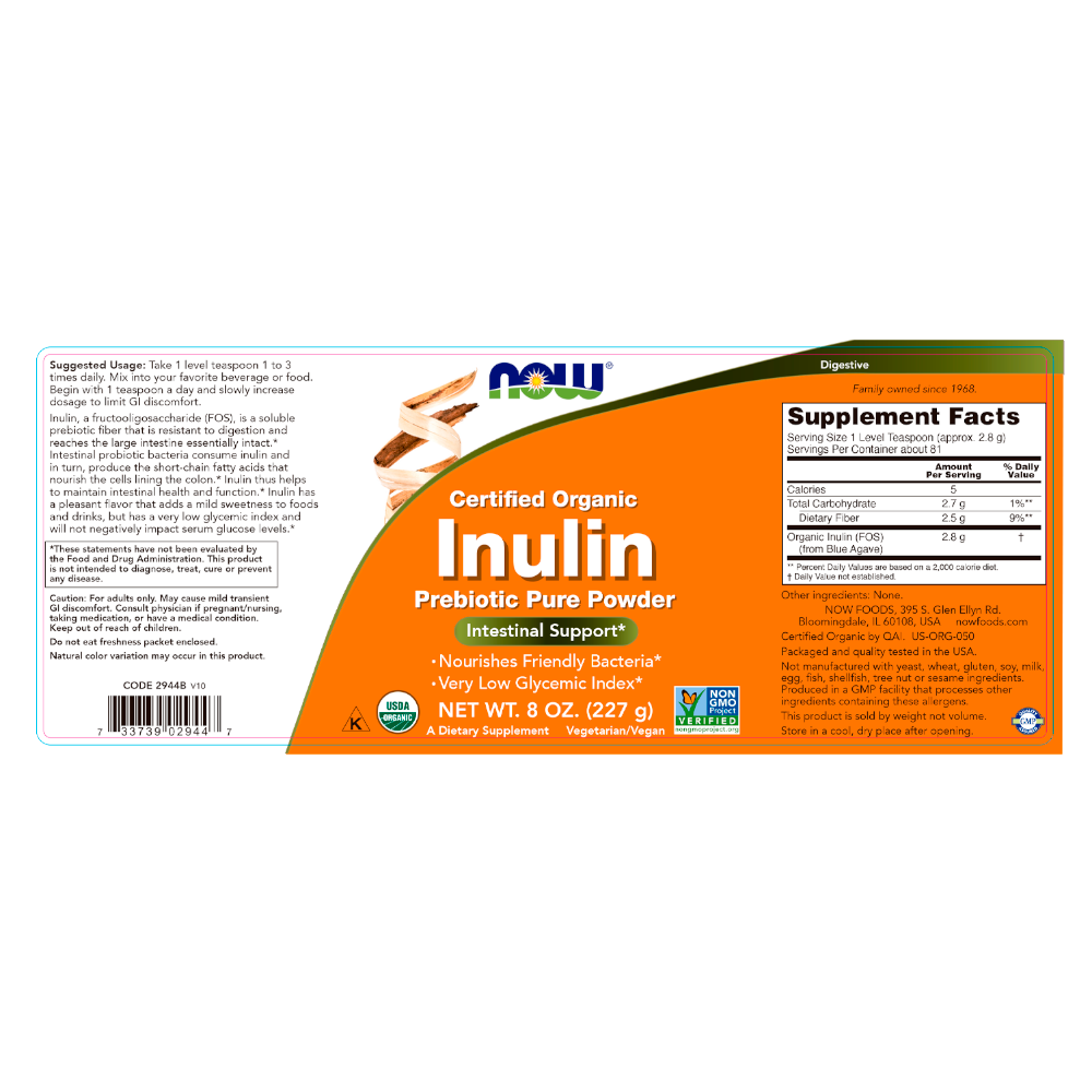 SUPLEMENTO INULINA PREBIÓTICA ORGÁNICA EN POLVO - 2