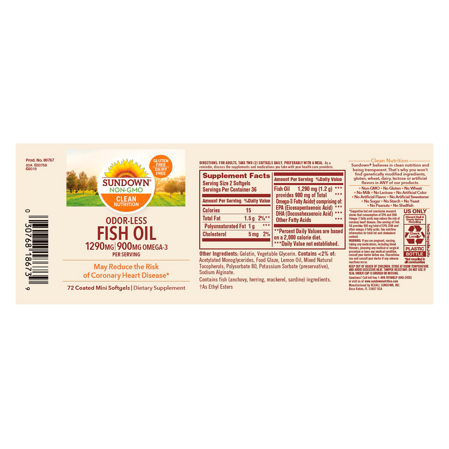 Fish Oil 1,290 mg – Omega-3 - 2
