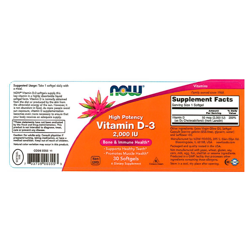 Vitamina D3 – 2,000 IU – 30 Sgels - 4