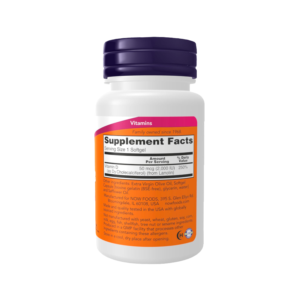 Vitamina D3 – 2000 IU – 120 Sgels - 2