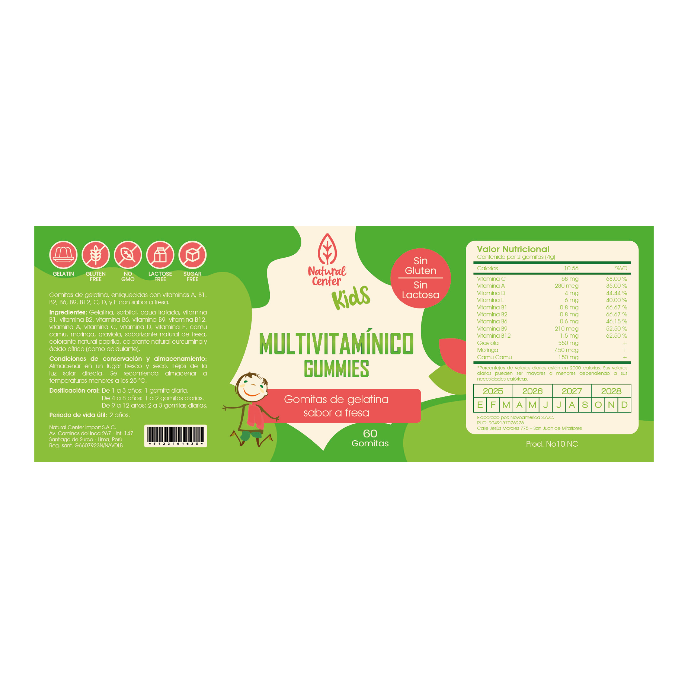 Kids Multivitamínico Gummies – 60 Gomitas - 2