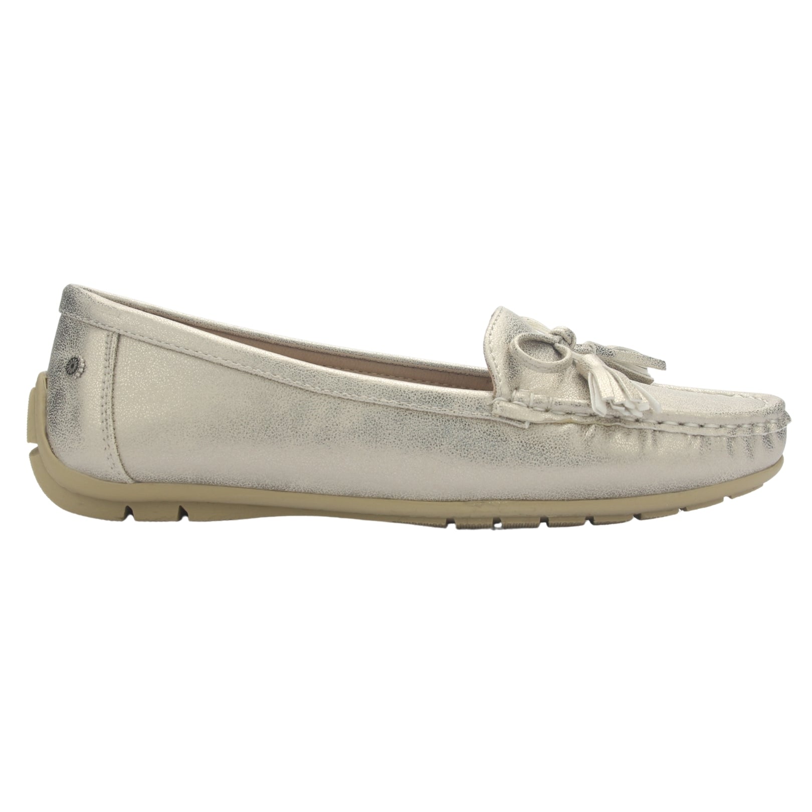 MOCASIN MUJER CHALADA NAUTICO-3 CHAMPAGNE CASUAL - 1