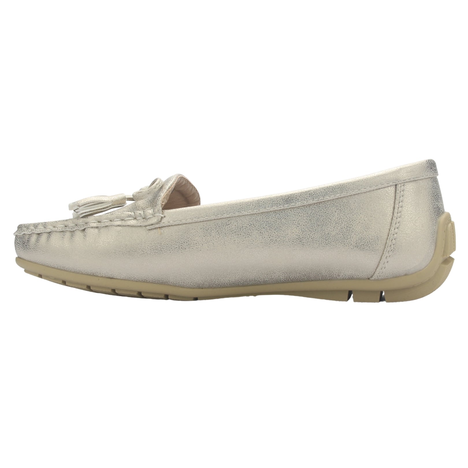 MOCASIN MUJER CHALADA NAUTICO-3 CHAMPAGNE CASUAL - 2