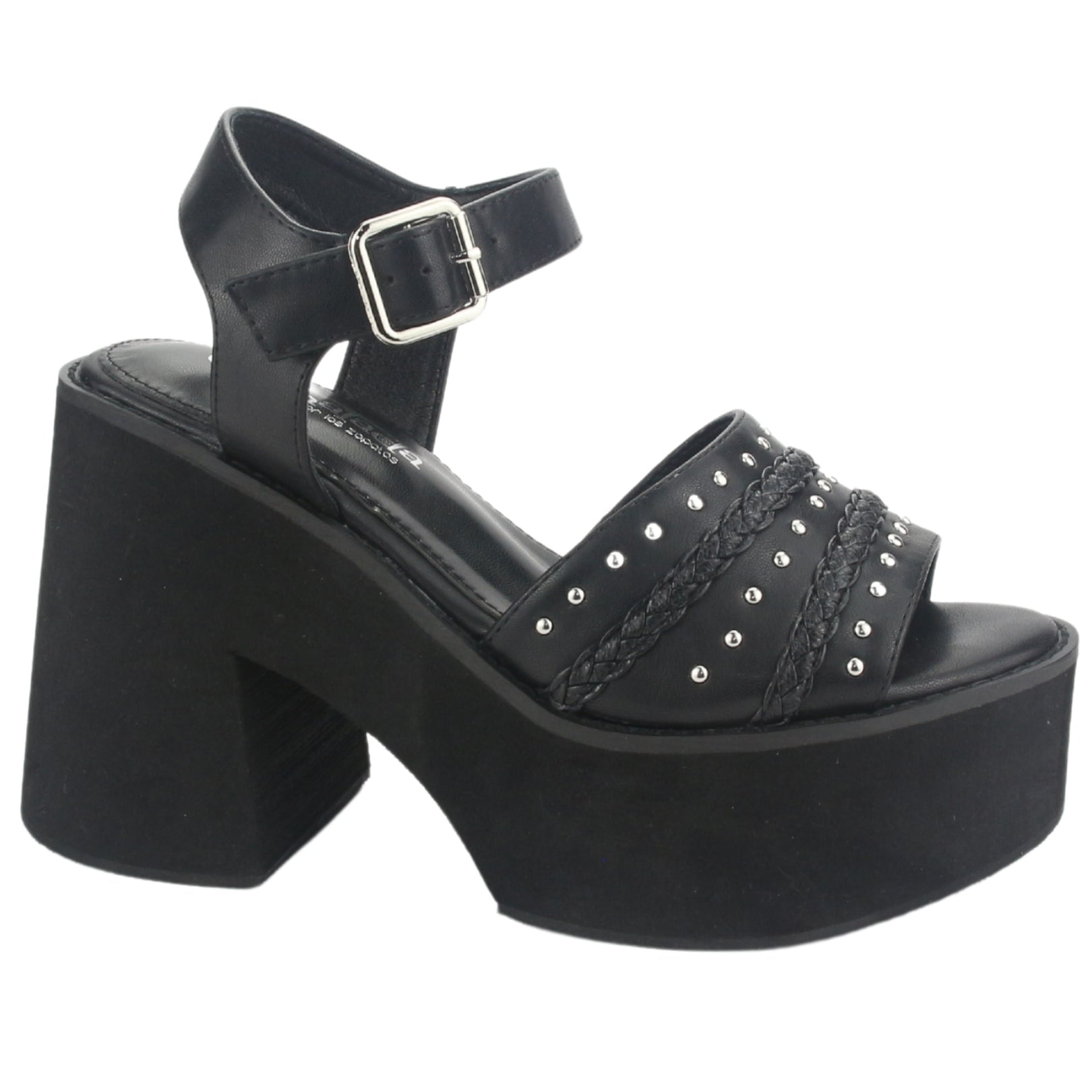 SANDALIAS CHALADA MUJER 45-WAKE-1 NEGRO - 1
