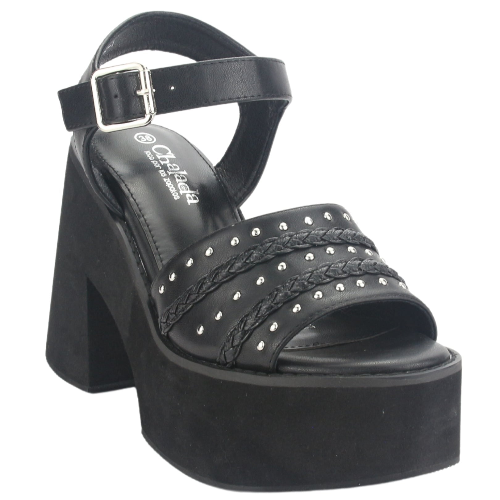 SANDALIAS CHALADA MUJER 45-WAKE-1 NEGRO - 3
