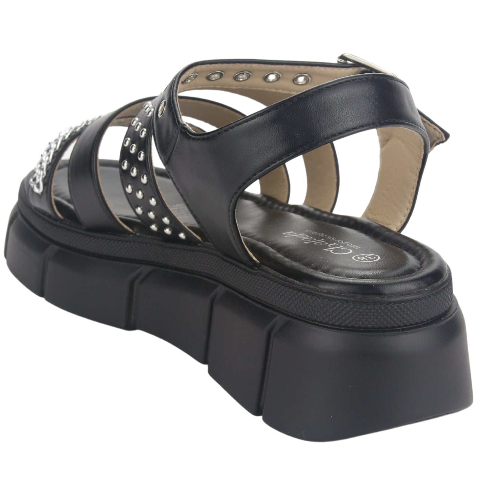 SANDALIAS CHALADA MUJER 45-VISA-1  NEGRO - 5