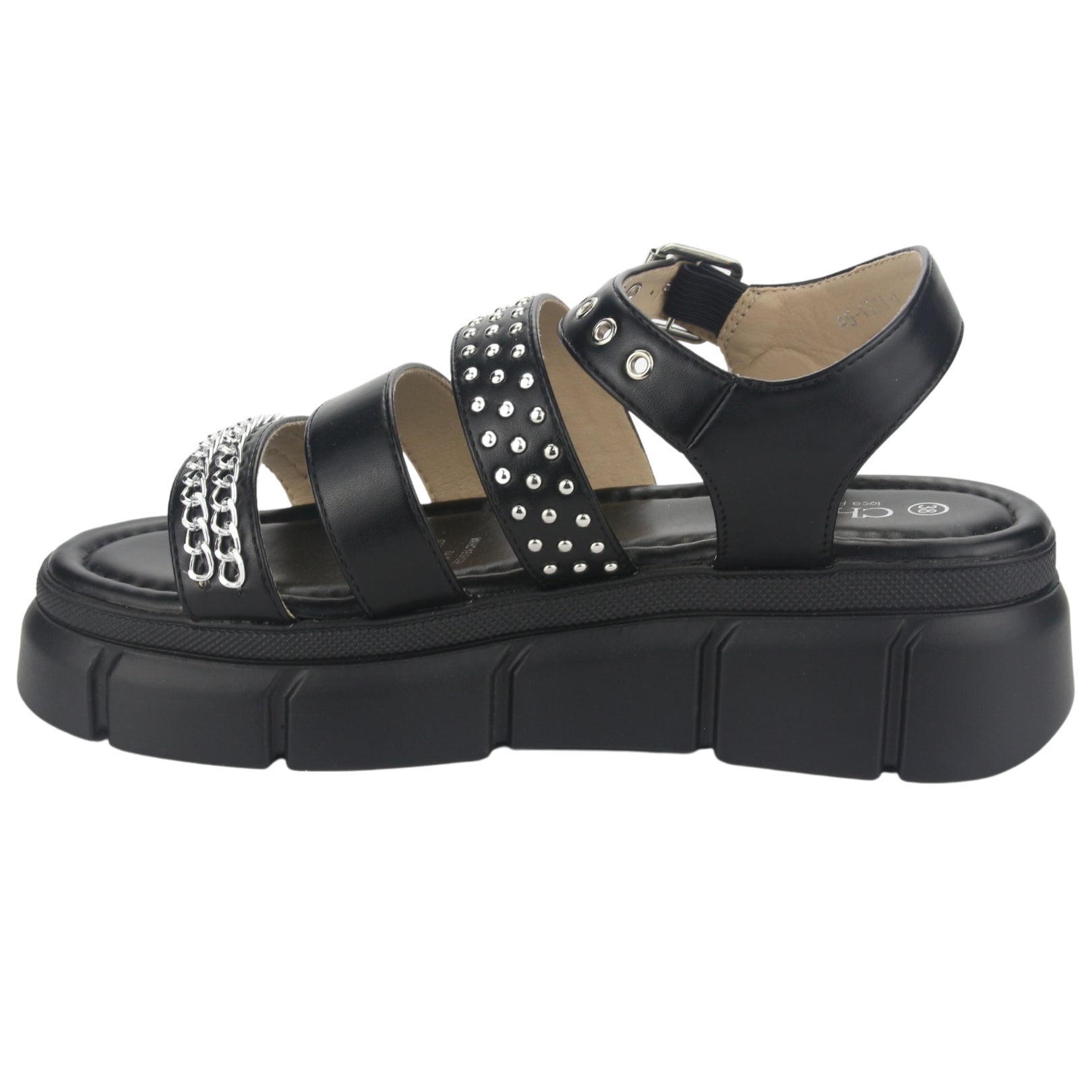 SANDALIAS CHALADA MUJER 45-VISA-1  NEGRO - 6