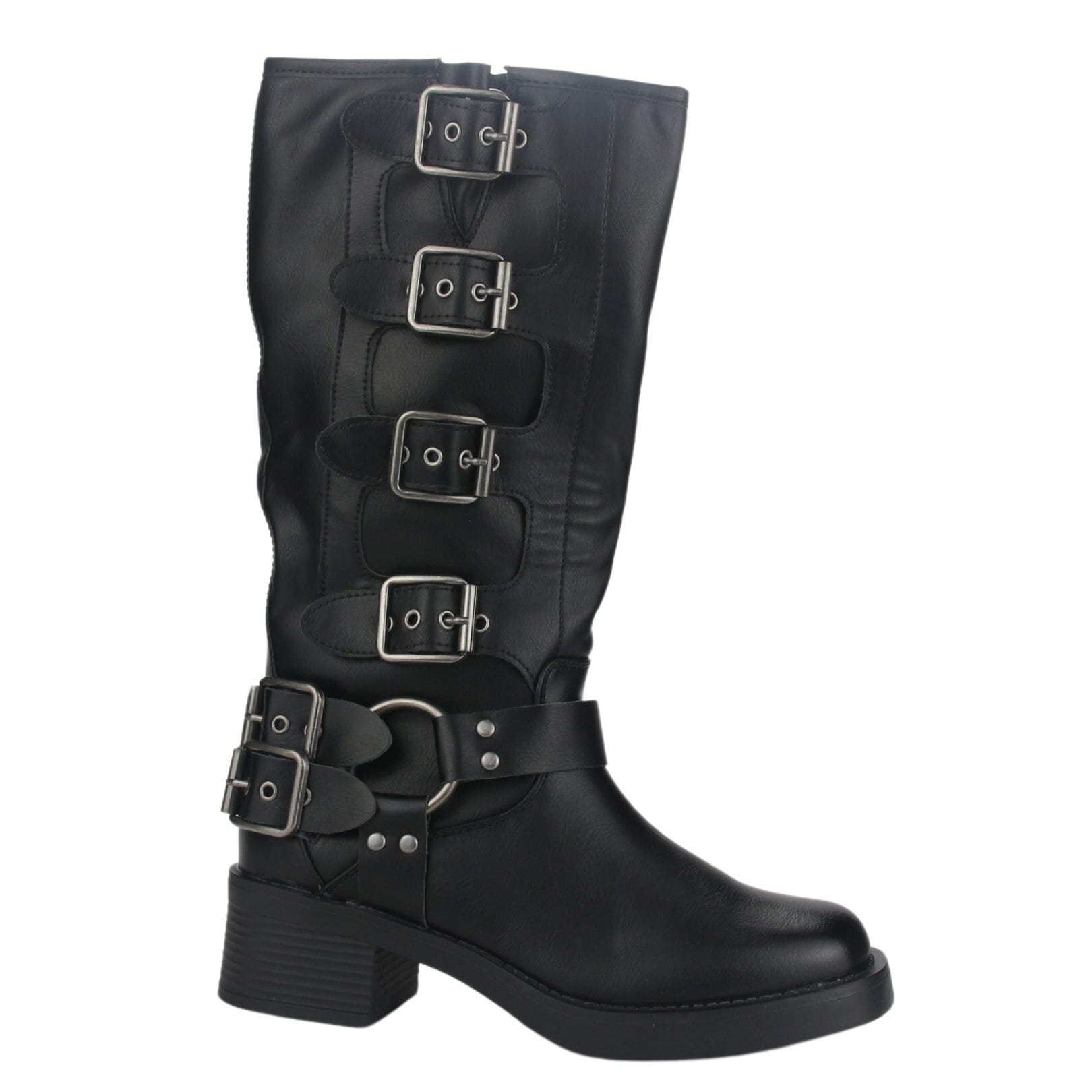 BOTA MUJER CASUAL BIKER-2 COLOR NEGRO - 1