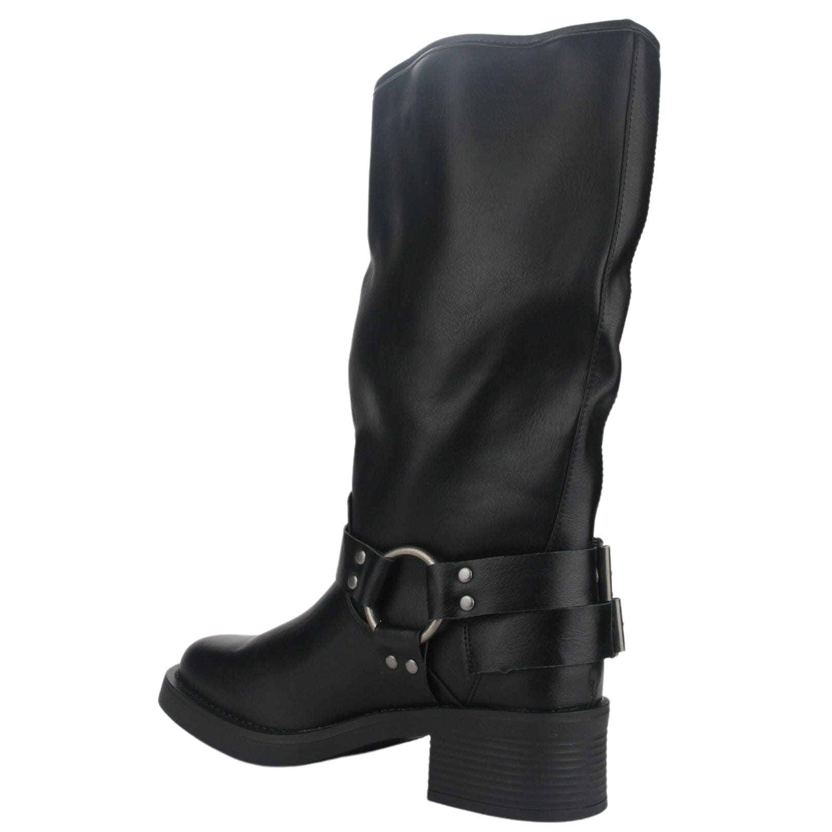 BOTA MUJER CASUAL BIKER-2 COLOR NEGRO - 4