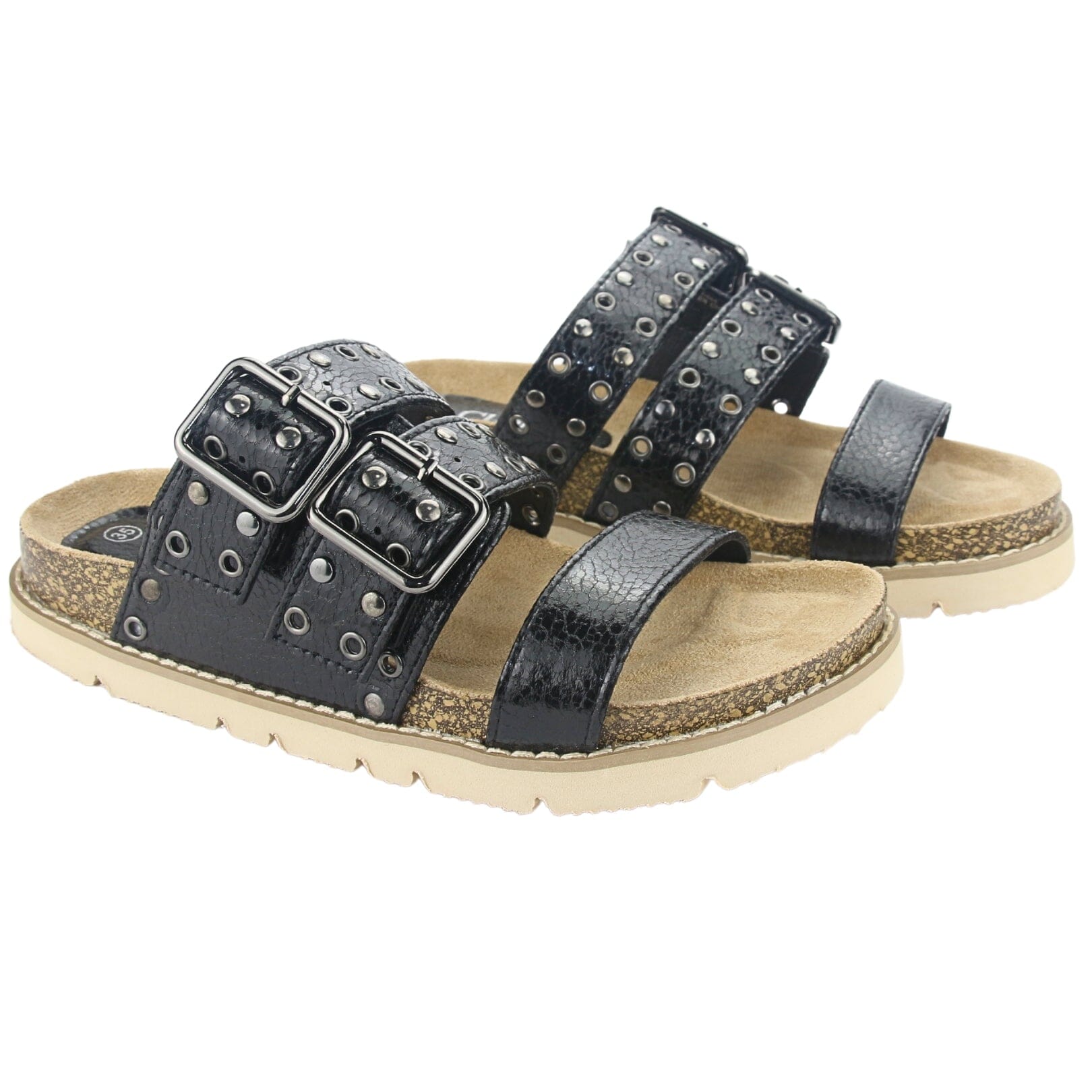 SANDALIAS CHALADA MUJER LILA-12 NEGRO - 4