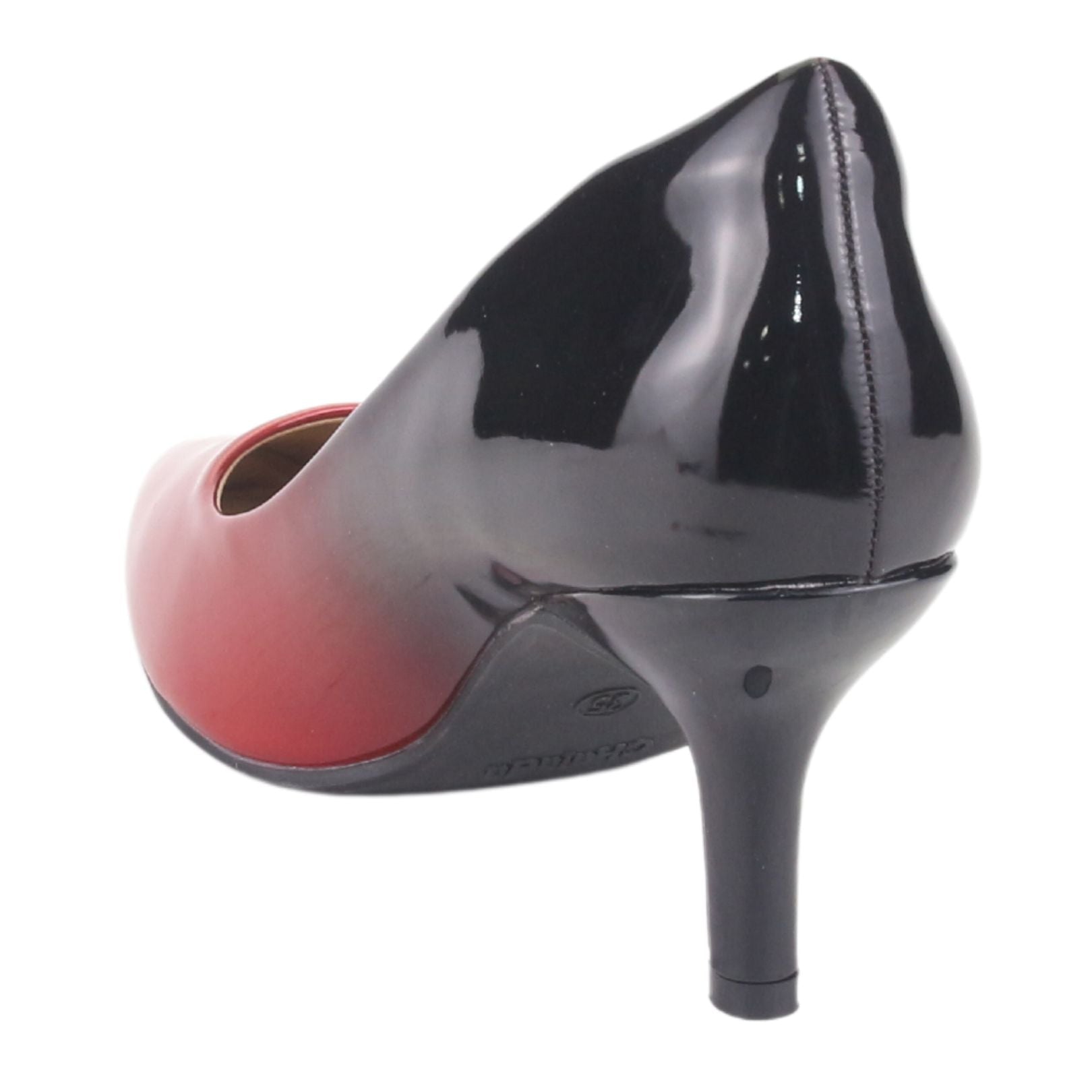 ZAPATO CHALADA MUJER REGENT-2 NEGRO BURGANDY FIESTA - 5