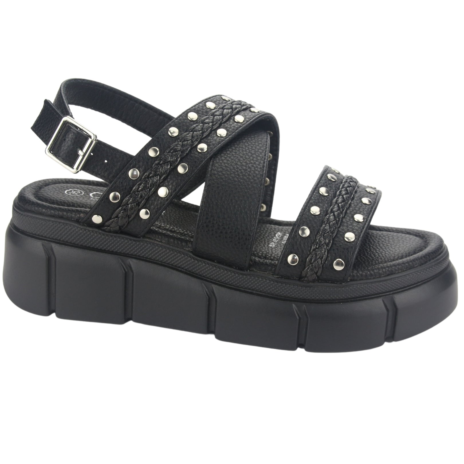 SANDALIAS CHALADA MUJER 45-VISA-2 NEGRO - 1