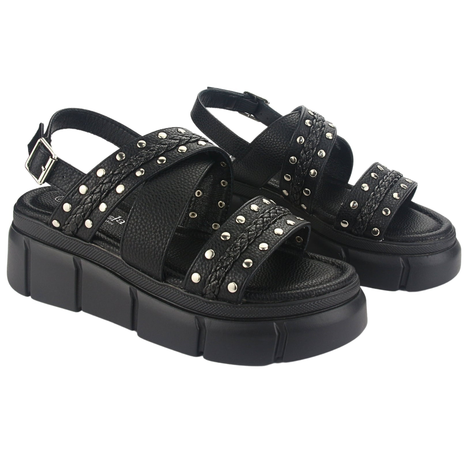 SANDALIAS CHALADA MUJER 45-VISA-2 NEGRO - 4