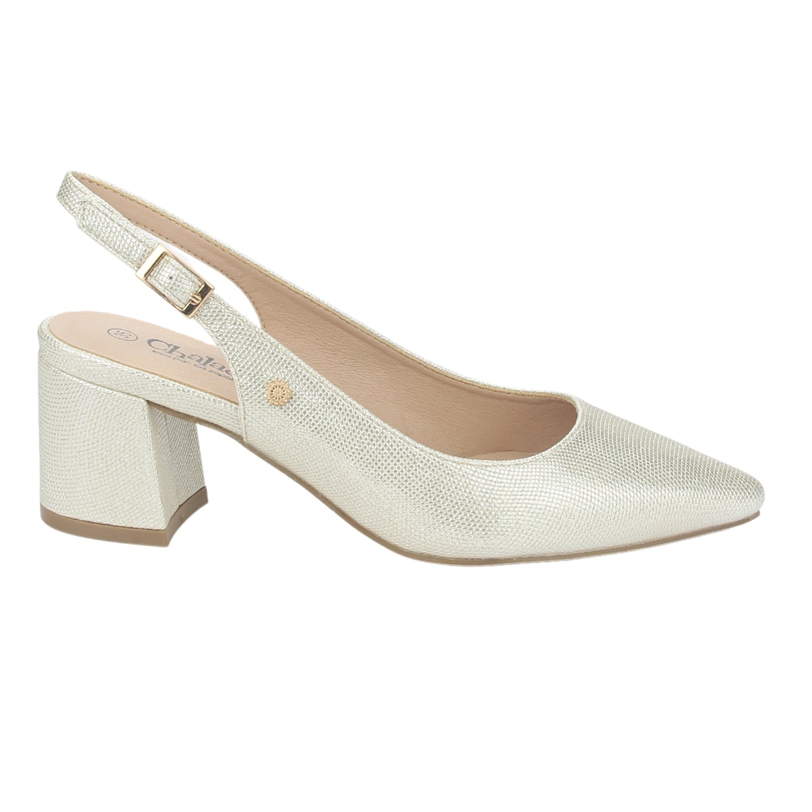 ZAPATO CHALADA MUJER FAIZA-1 DORADO CASUAL - 1