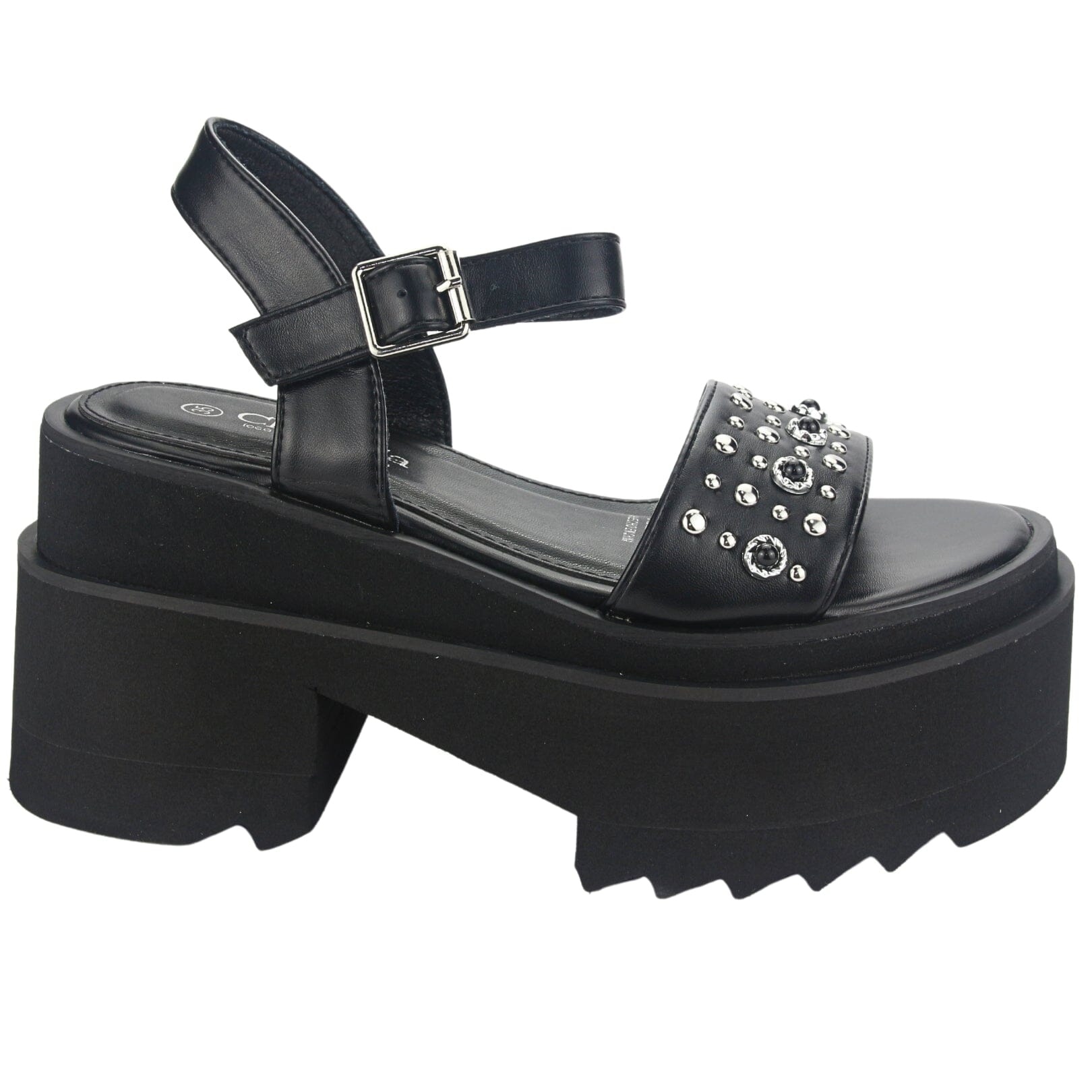 SANDALIAS CHALADA MUJER 45-WURT-5  NEGRO - 1