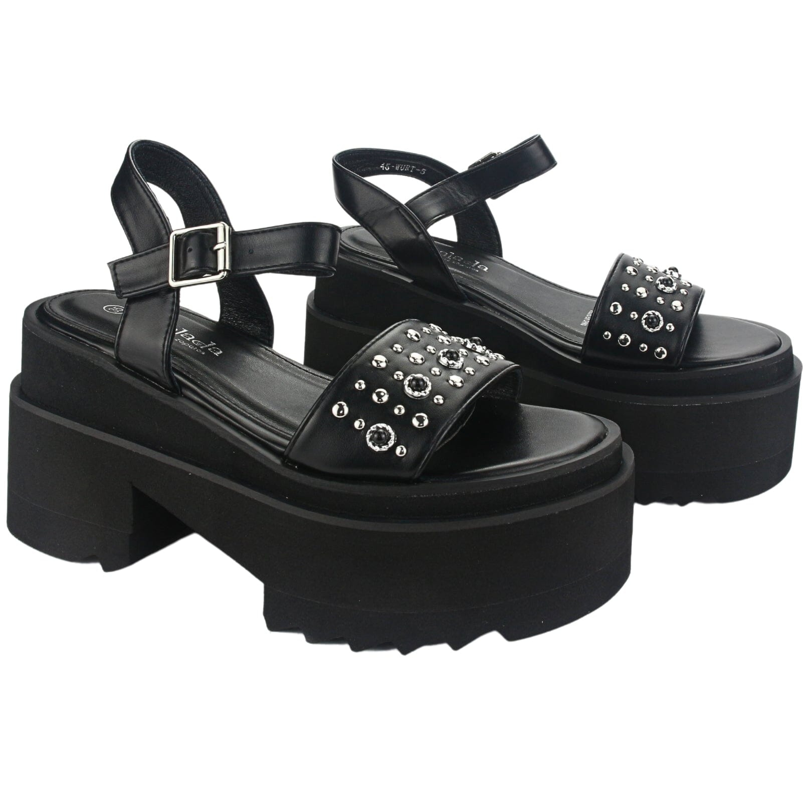 SANDALIAS CHALADA MUJER 45-WURT-5  NEGRO - 4