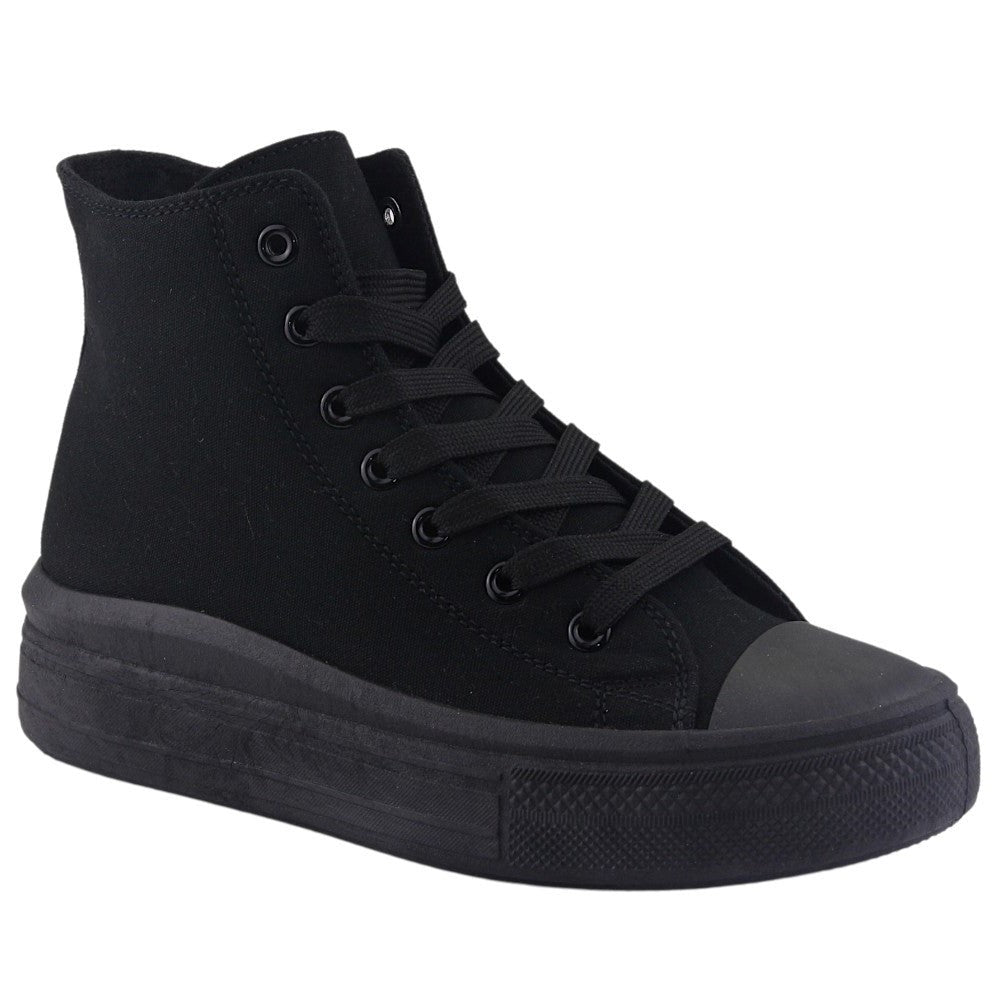 ZAPATILLA CHALADA MUJER CLU-2 NEGRO URBANO - 1
