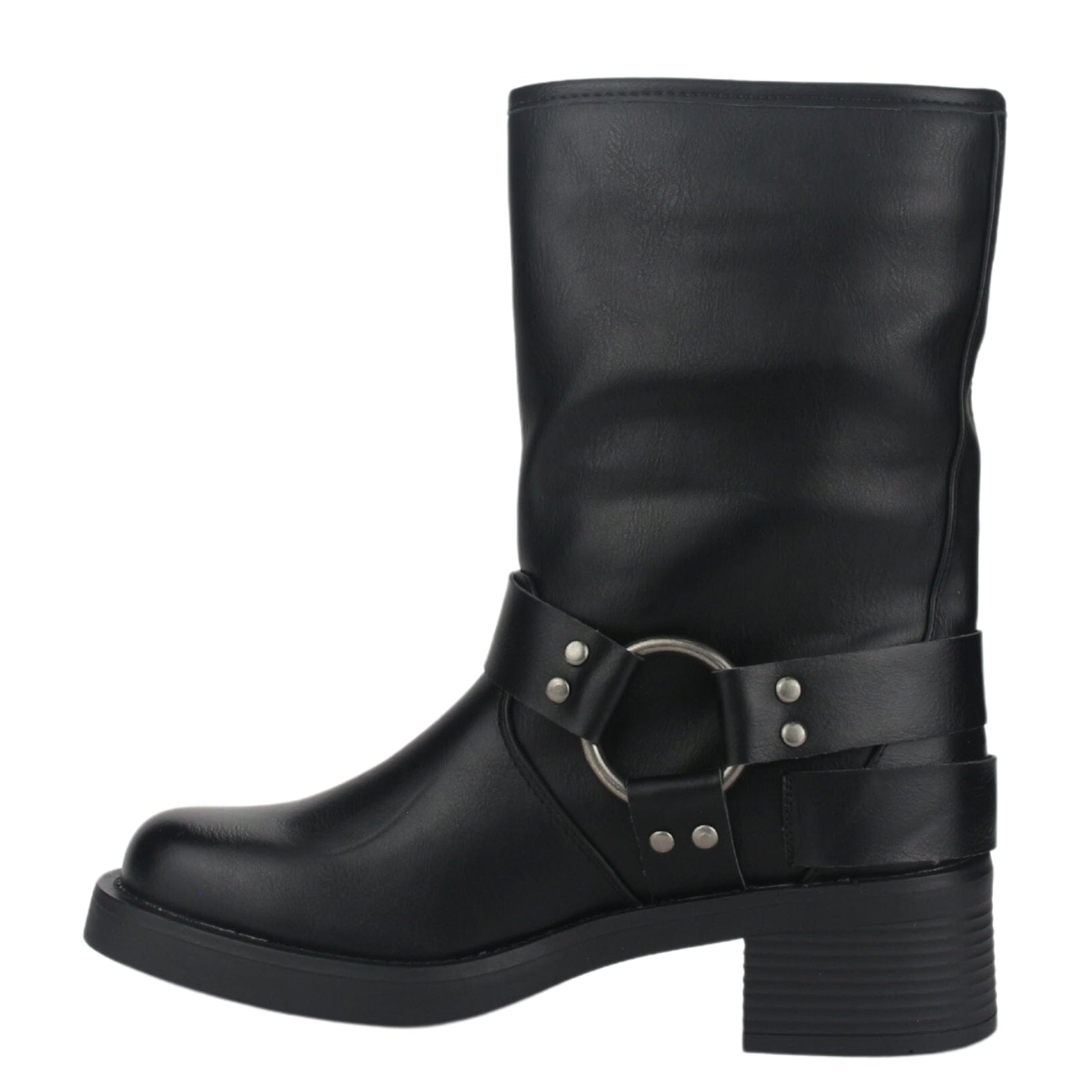 BOTIN CHALADA MUJER BIKER-1 NEGRO CASUAL - 2