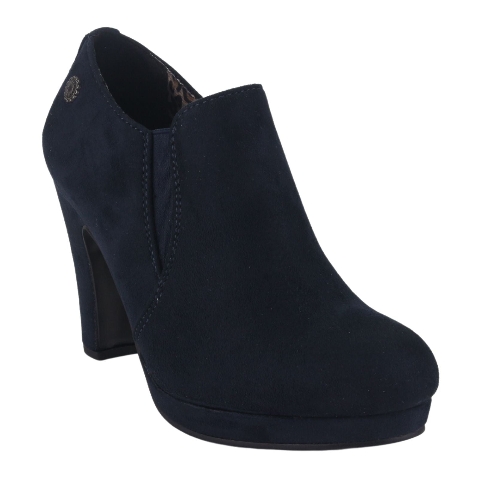 BOTIN CHALADA MUJER PLATAFORM-8 AZUL MARINO CASUAL - 3