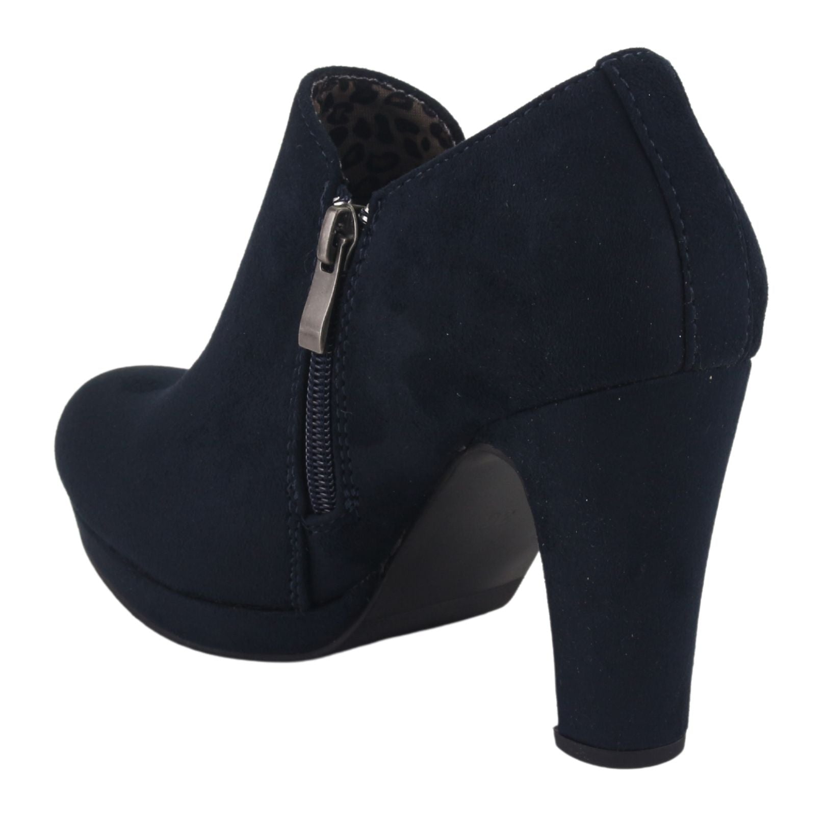 BOTIN CHALADA MUJER PLATAFORM-8 AZUL MARINO CASUAL - 4