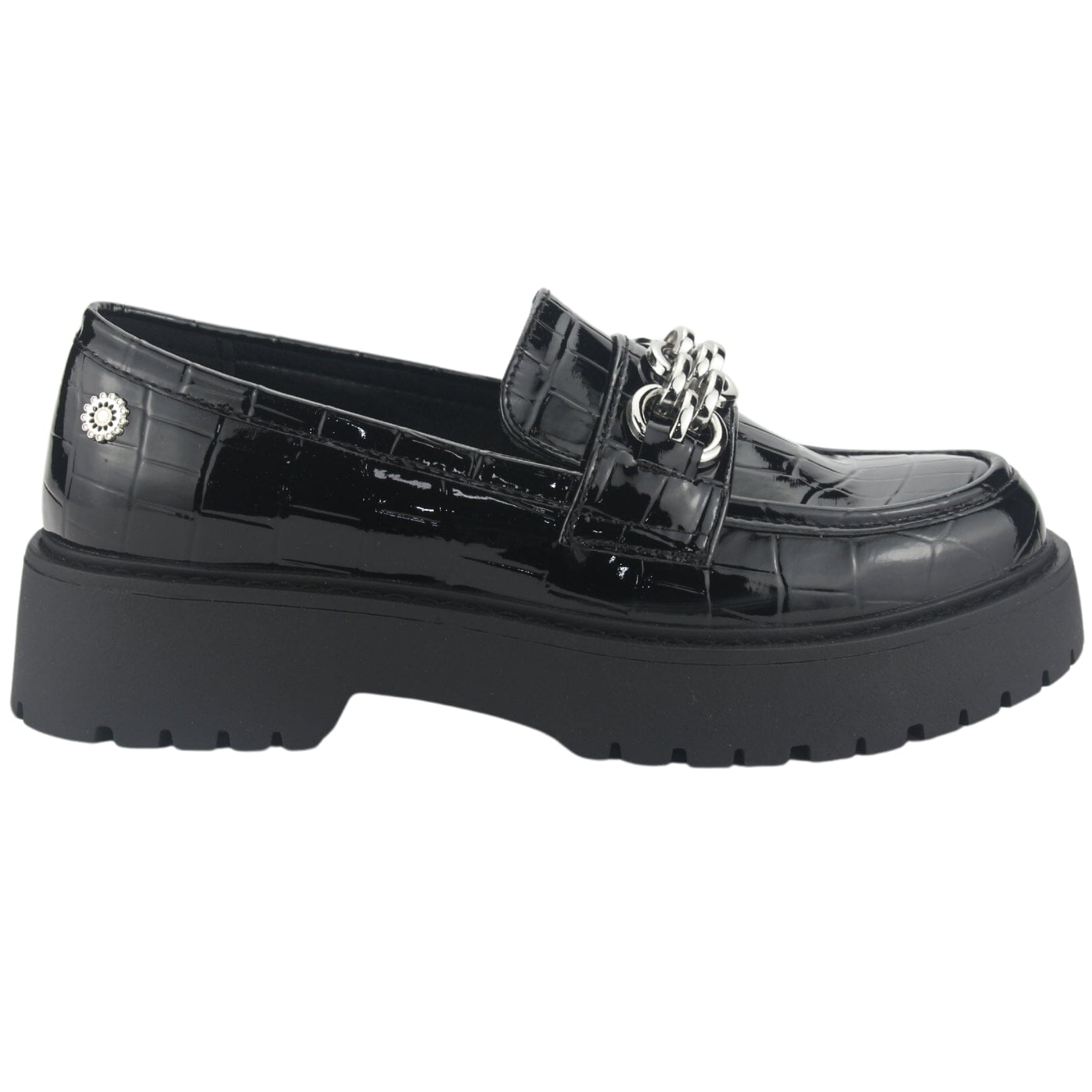 MOCASIN CHALADA MUJER LENIN-1 NEGRO CASUAL - 1