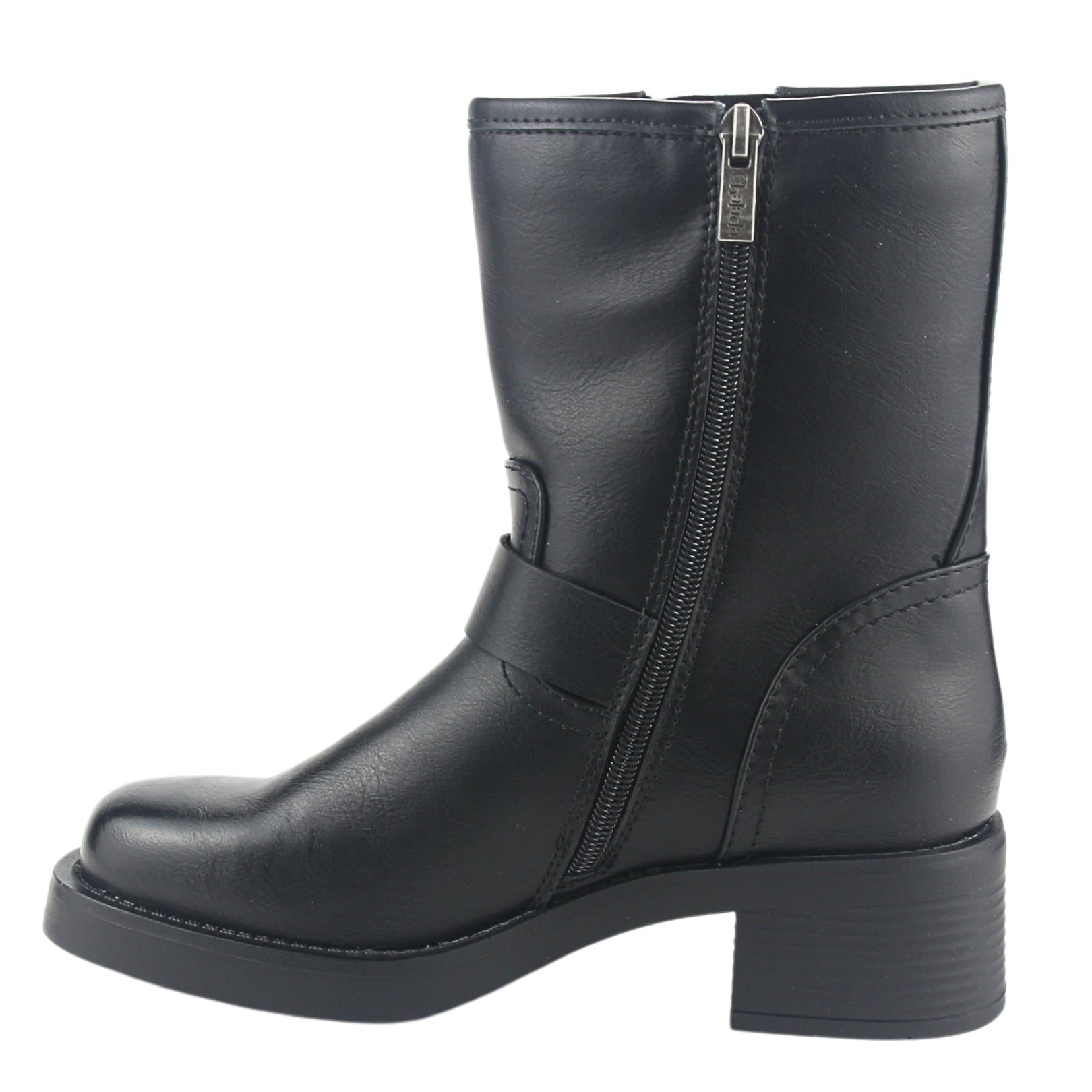 BOTA CHALADA MUJER BIKER-4 NEGRO CASUAL - 2