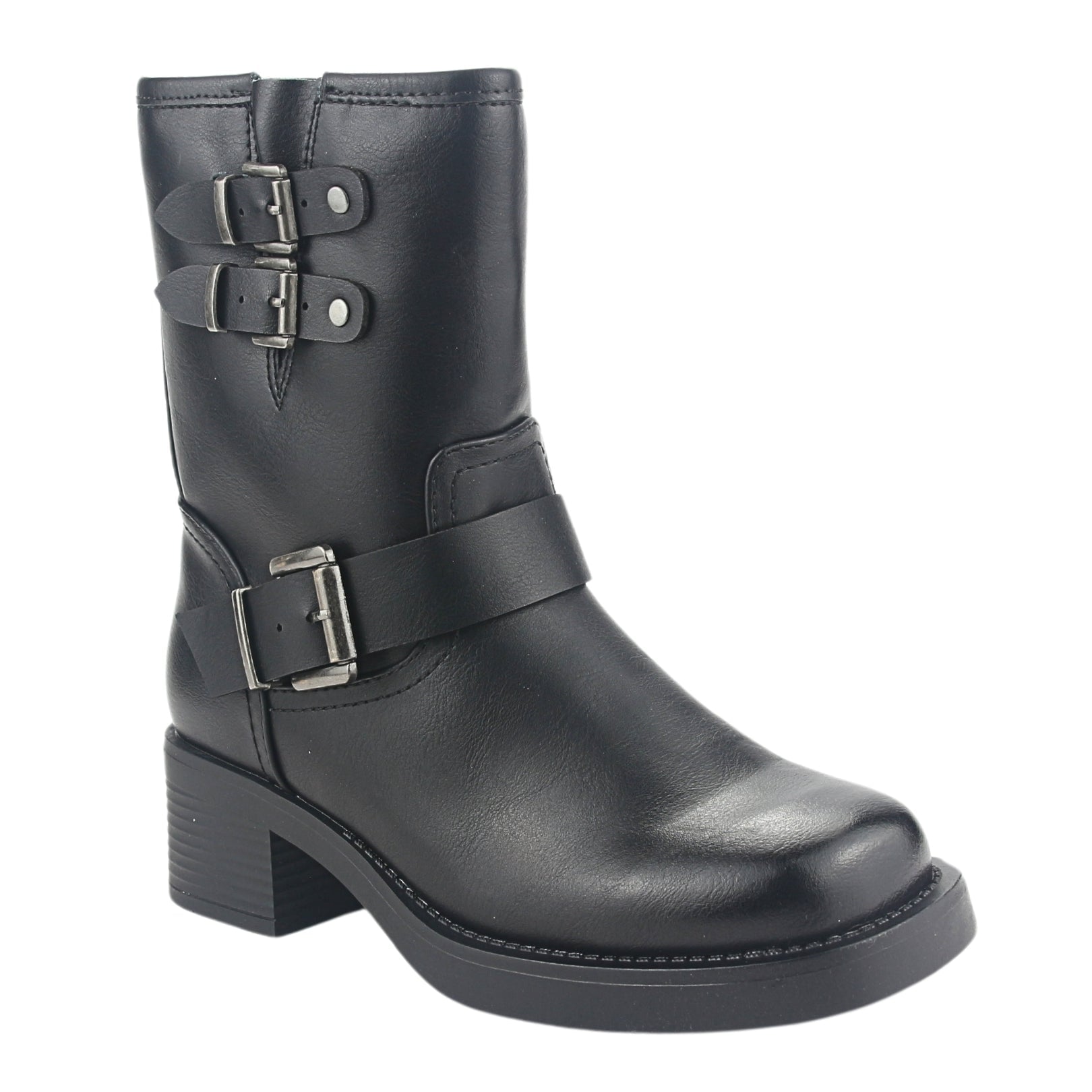 BOTA CHALADA MUJER BIKER-4 NEGRO CASUAL - 3