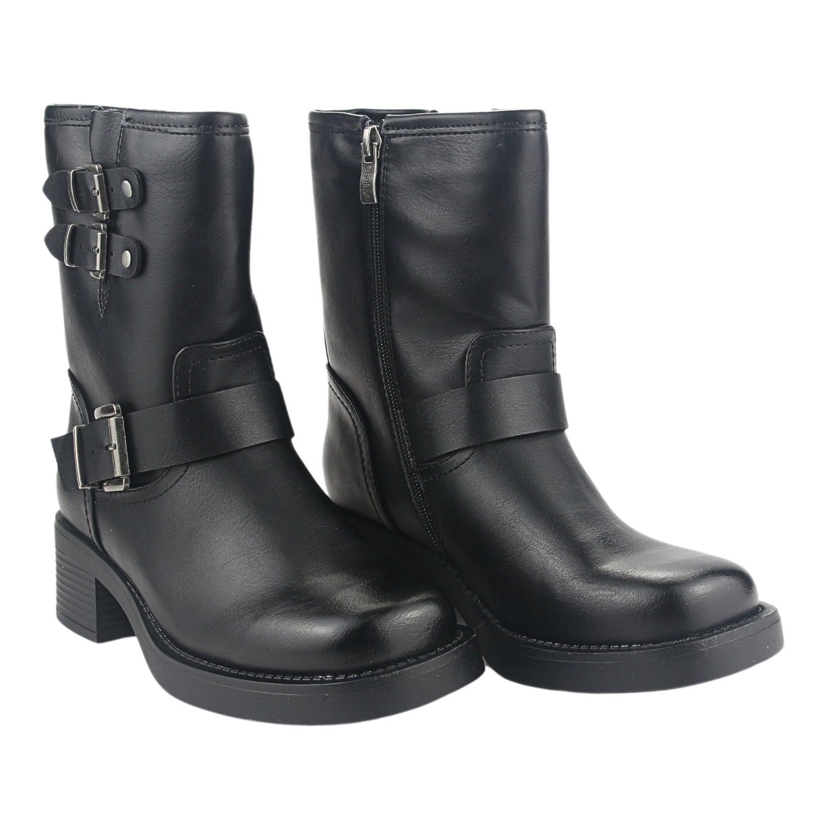BOTA CHALADA MUJER BIKER-4 NEGRO CASUAL - 5