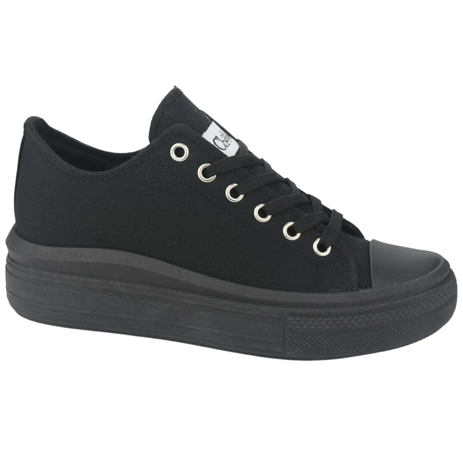 ZAPATILLA CHALADA MUJER CLU-10 NEGRO URBANO - 1