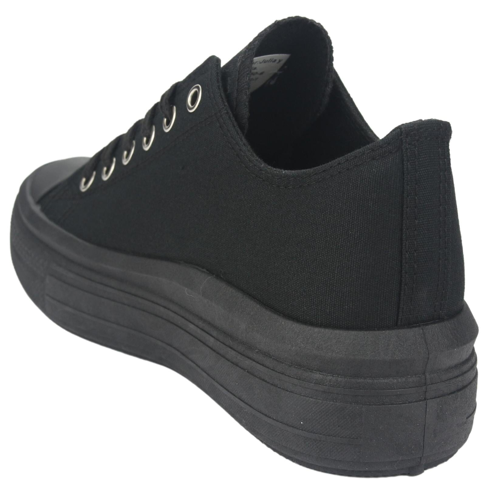 ZAPATILLA CHALADA MUJER CLU-10 NEGRO URBANO - 2